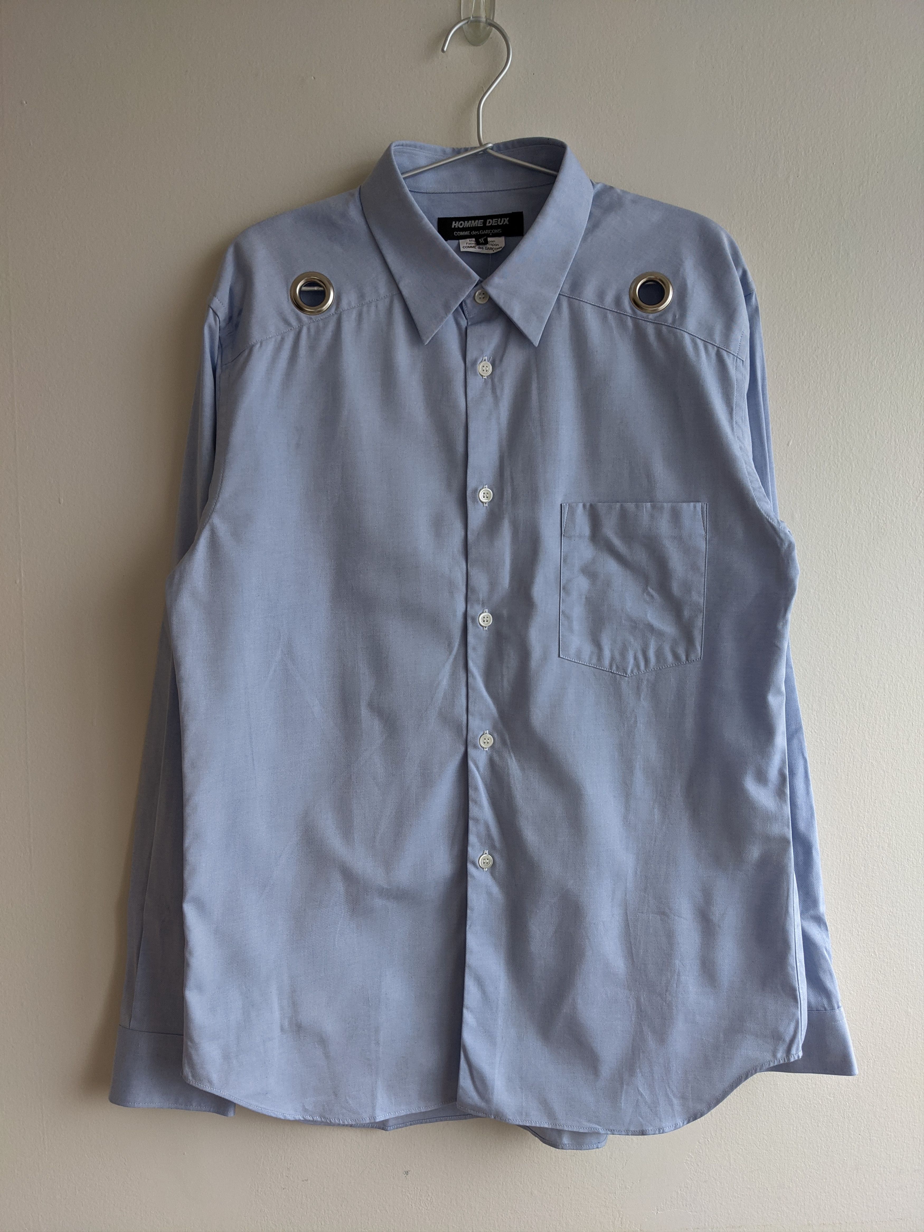 Comme des Garcons Homme Deux COMME DES GARCONS HOMME DEUX GROMMET SHIRT MED Size US M / EU 48-50 / 2 - 1 Thumbnail