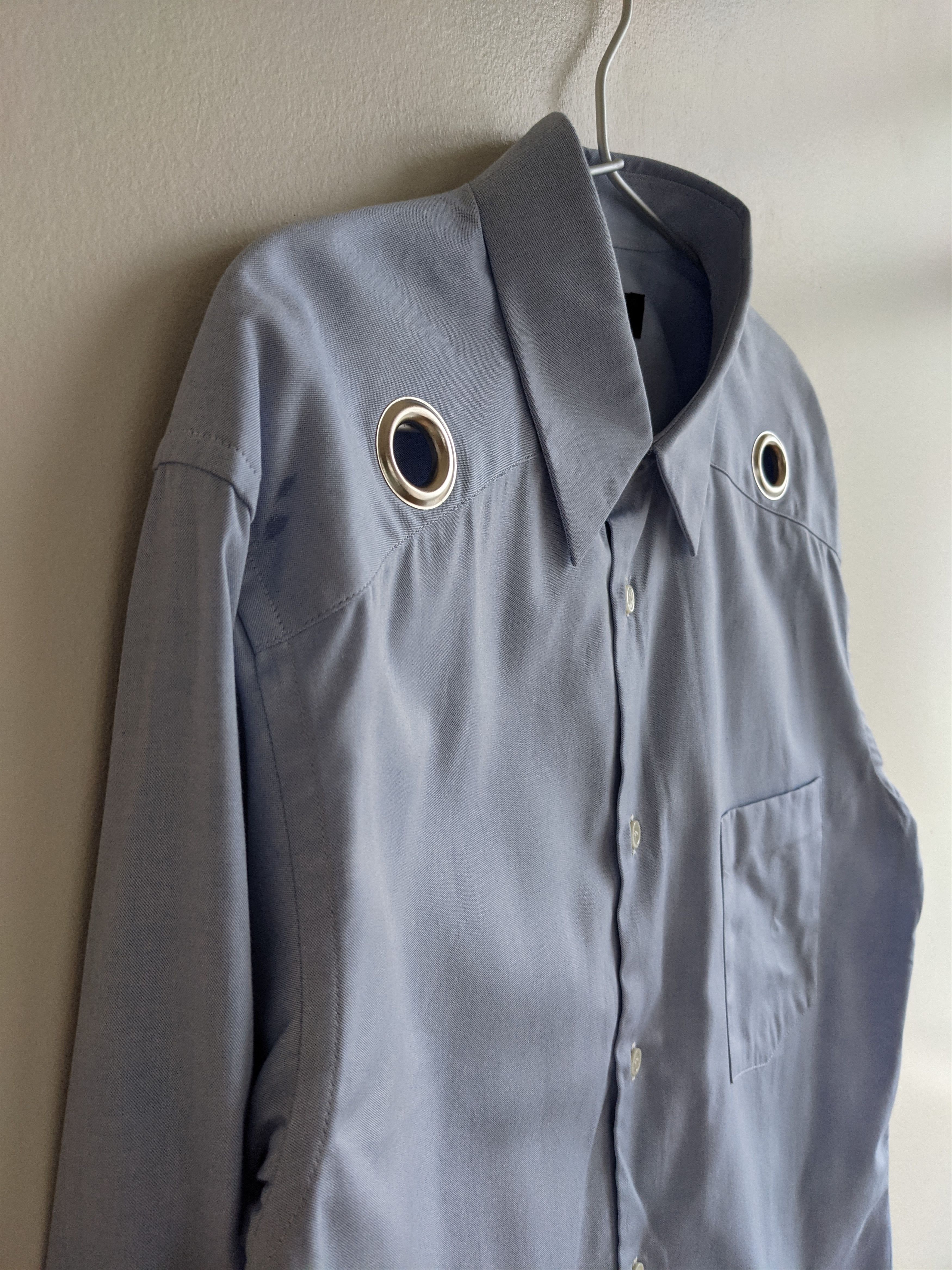 Comme des Garcons Homme Deux COMME DES GARCONS HOMME DEUX GROMMET SHIRT MED Size US M / EU 48-50 / 2 - 2 Thumbnail
