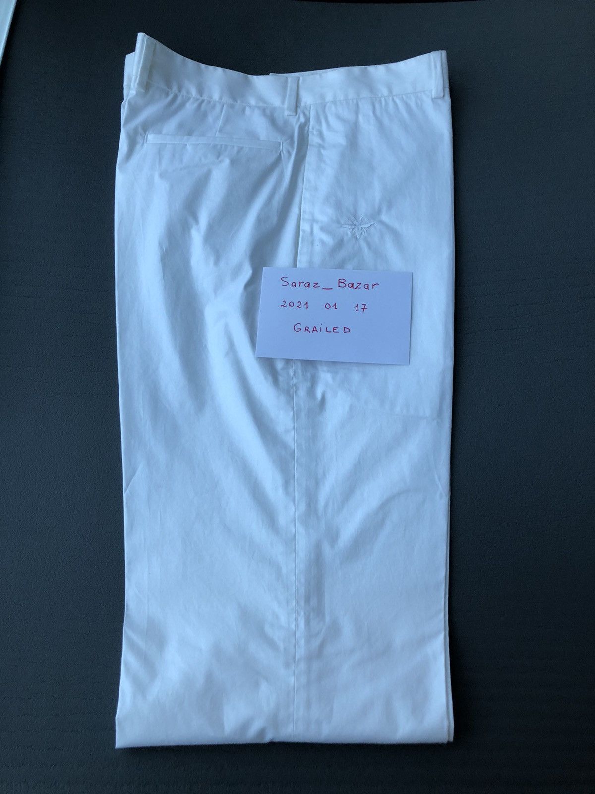 Dior Homme Hedi Slimane White Light Cotton Pant