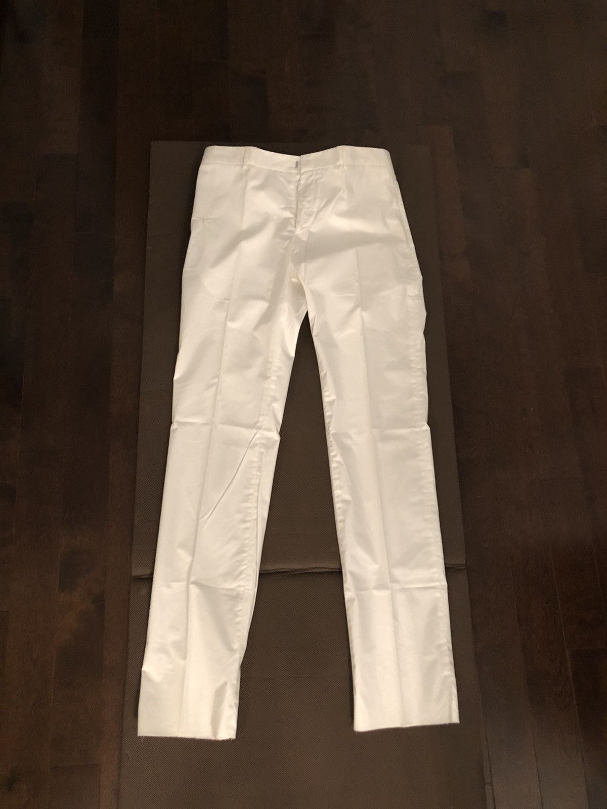 Dior × Hedi Slimane Dior Homme Hedi Slimane White Light Cotton Pant Size 36R - 6 Thumbnail