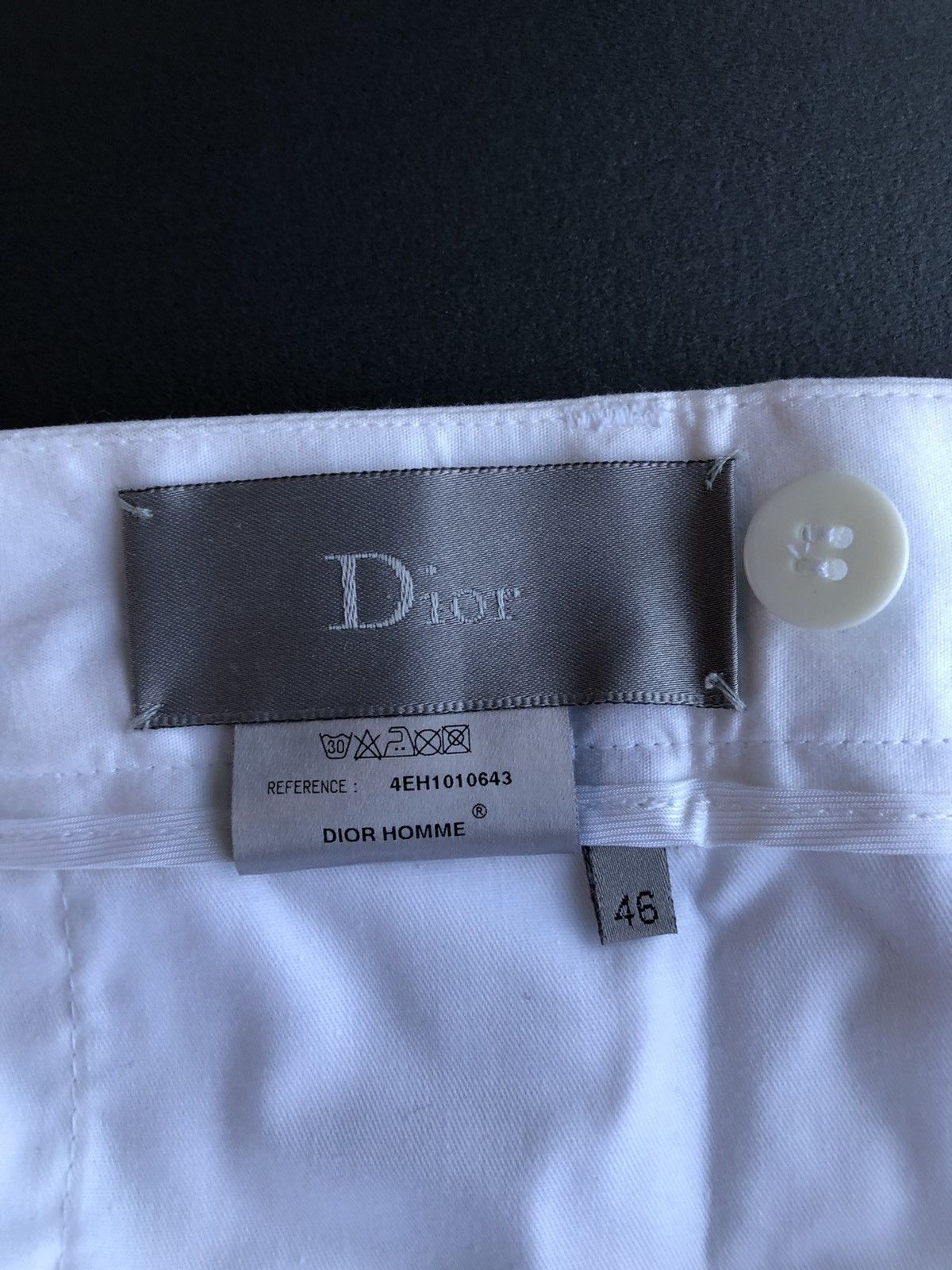 Dior × Hedi Slimane Dior Homme Hedi Slimane White Light Cotton Pant Size 36R - 5 Thumbnail