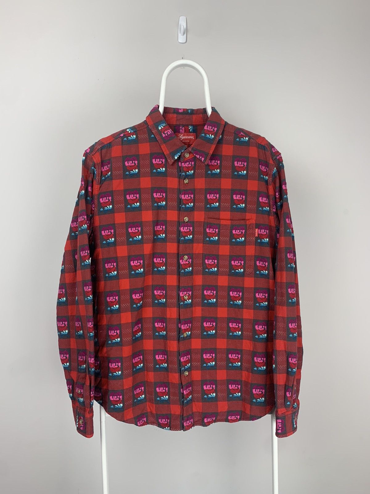 Supreme Rose Buffalo Plaid Shirt Red