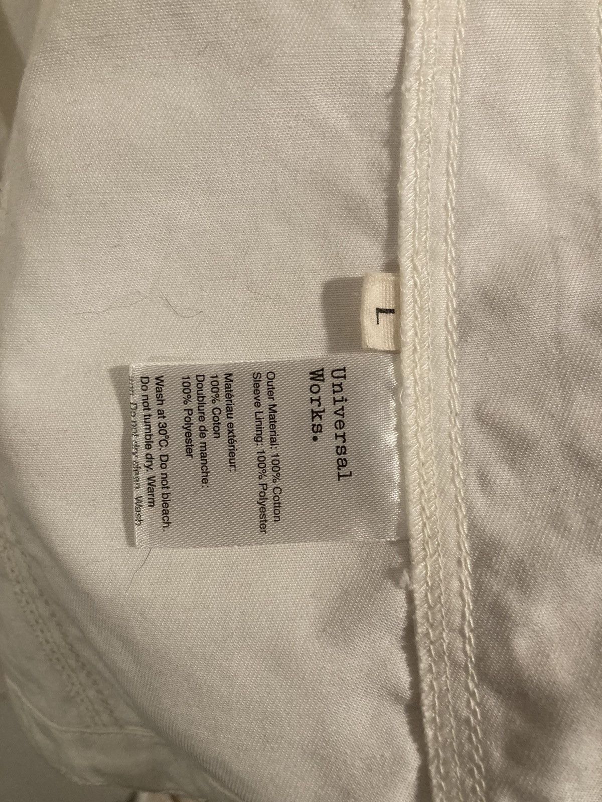 Universal Works Universal Works Bakers jacket White Twill Size US L / EU 52-54 / 3 - 4 Thumbnail