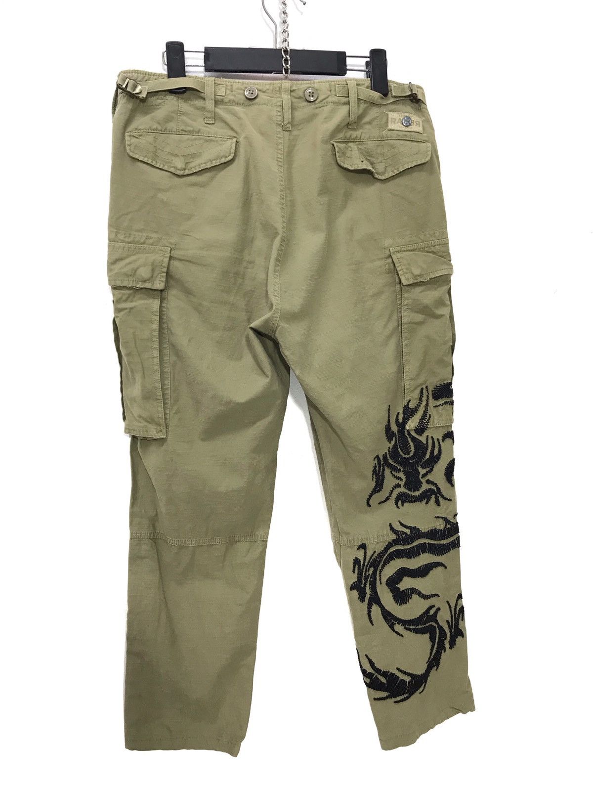 Japanese Brand Raer Italy Military Cargo Cropped Style Embroydery Pant 31🟦 Size US 32 / EU 48 - 1 Thumbnail