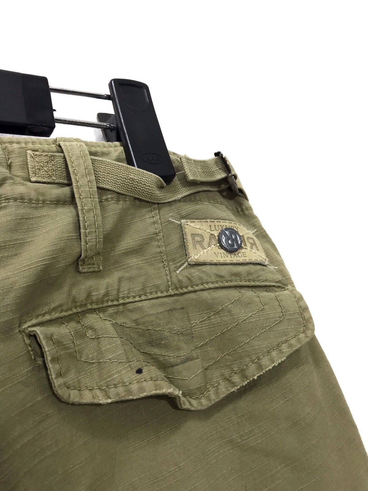 Japanese Brand Raer Italy Military Cargo Cropped Style Embroydery Pant 31🟦 Size US 32 / EU 48 - 4 Thumbnail