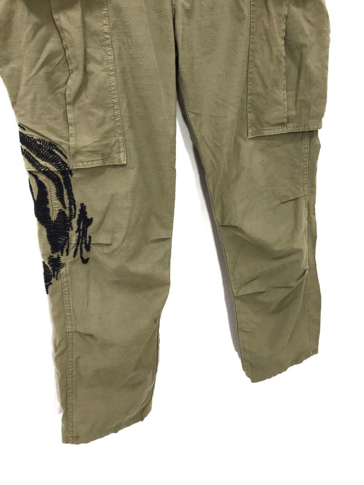 Japanese Brand Raer Italy Military Cargo Cropped Style Embroydery Pant 31🟦 Size US 32 / EU 48 - 7 Thumbnail