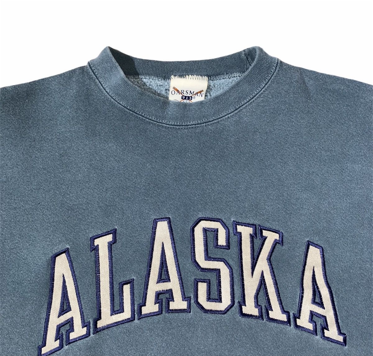 Vintage Vintage 90s Faded Green Grey Alaska Sweatshirt Size Large Size US L / EU 52-54 / 3 - 2 Thumbnail