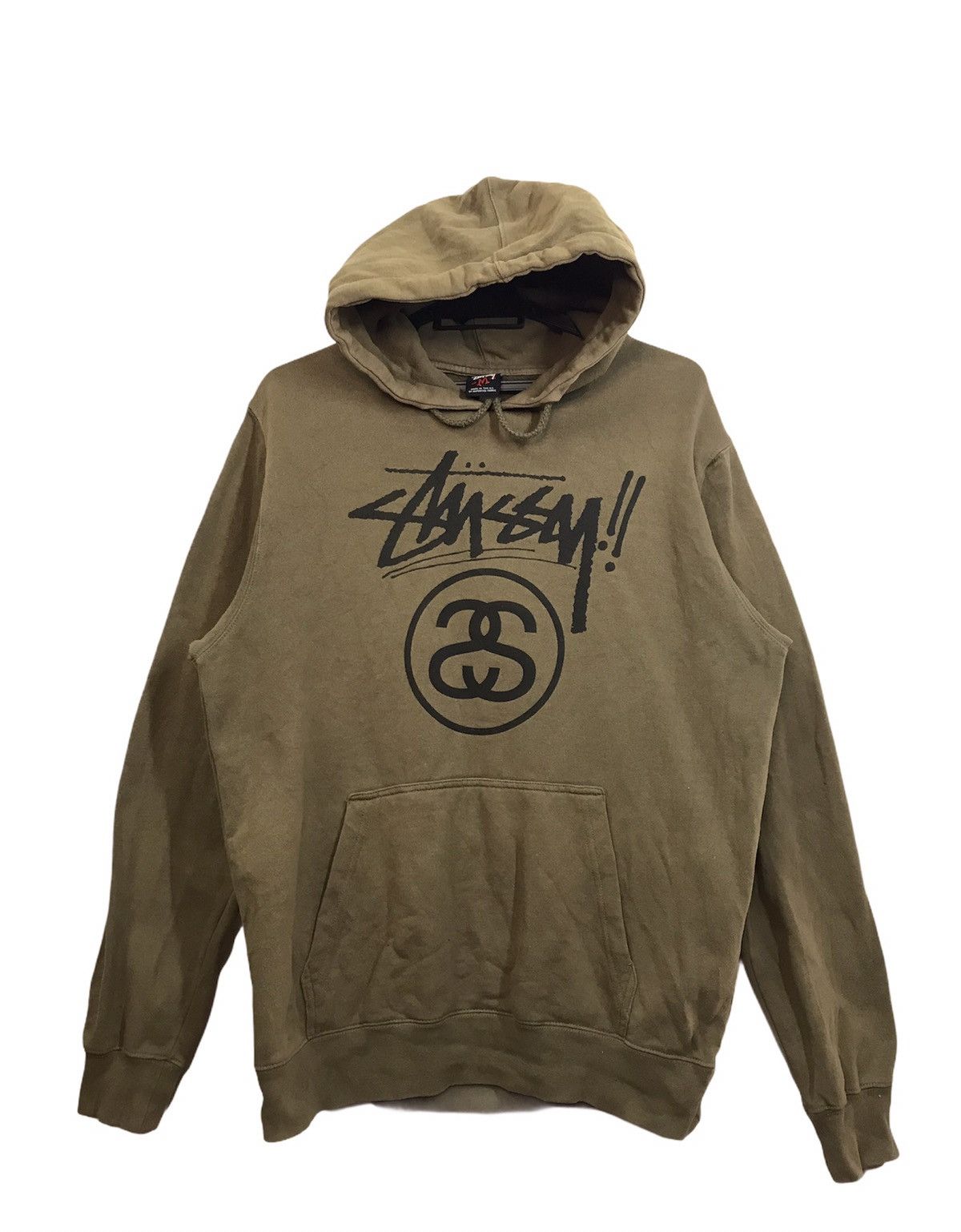 vintage hoodie stussy big logo spell out logo