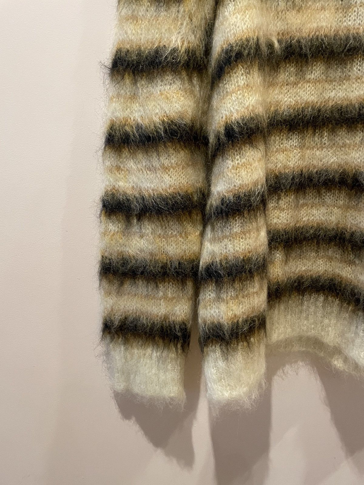 Marni Black/Yellow Striped Mohair Sweater Size US M / EU 48-50 / 2 - 4 Thumbnail