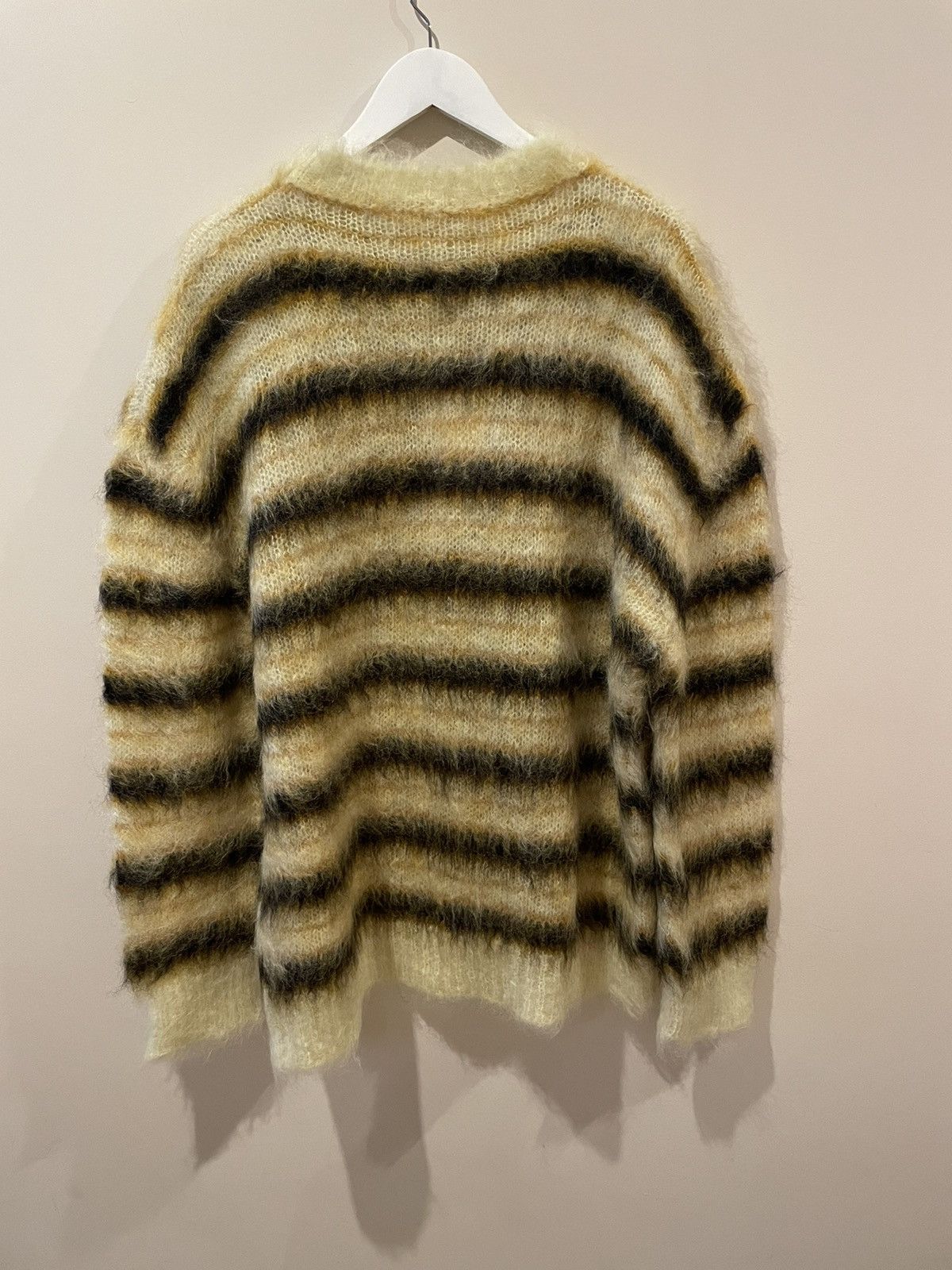 Marni Black/Yellow Striped Mohair Sweater Size US M / EU 48-50 / 2 - 2 Thumbnail