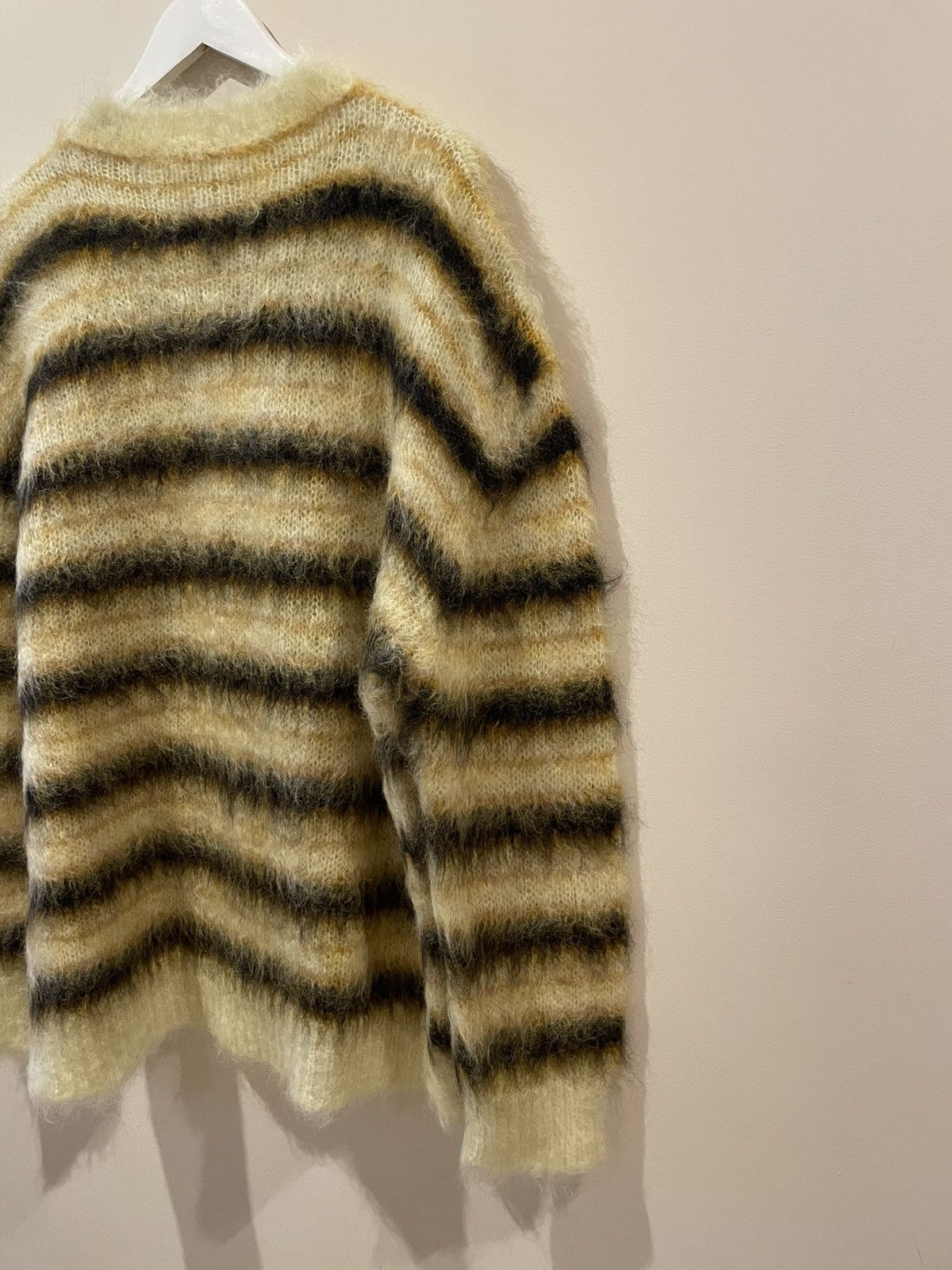 Marni Black/Yellow Striped Mohair Sweater Size US M / EU 48-50 / 2 - 3 Thumbnail