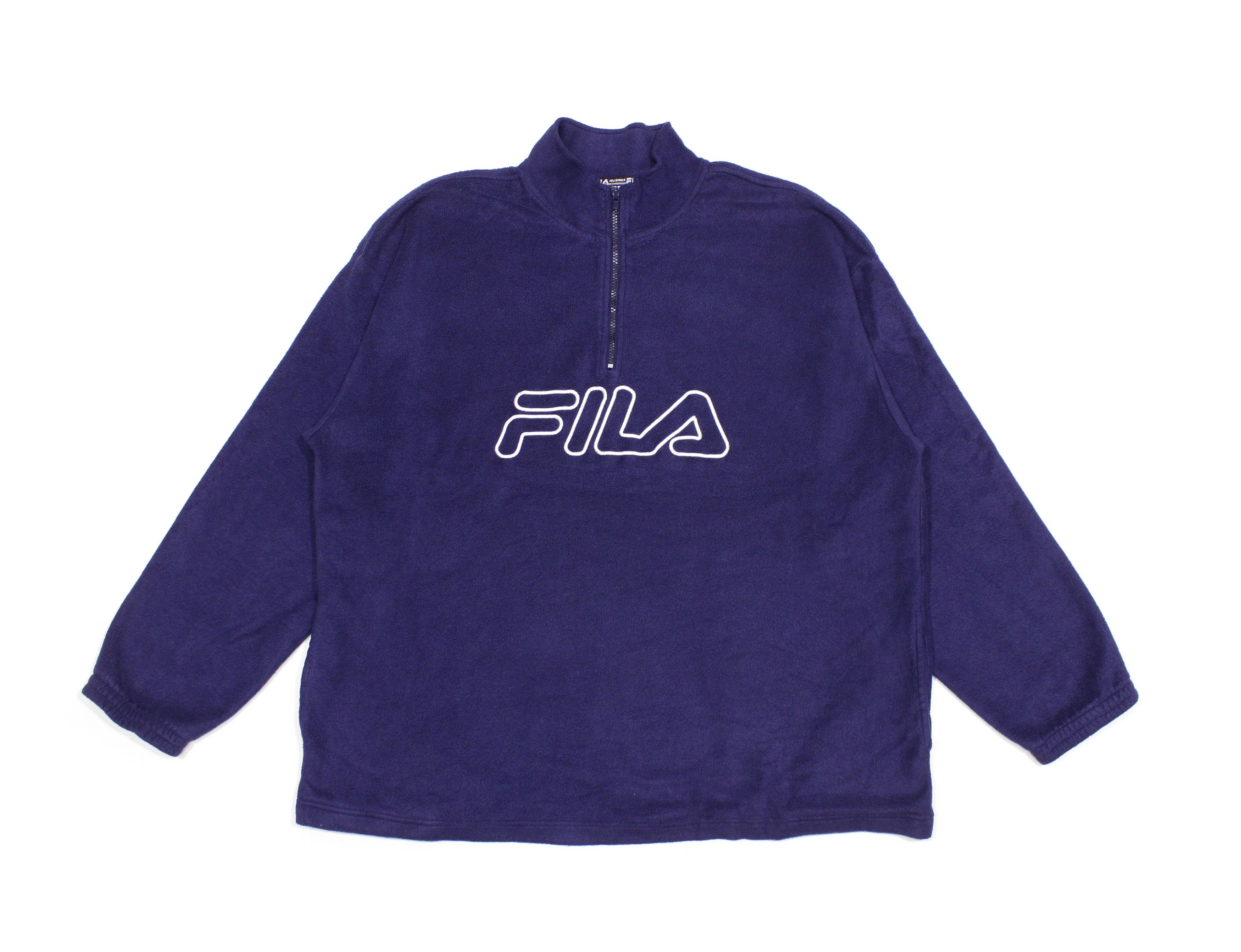 Fila 90S Embroidered Big Logo Fleece Jacket Vintage Size US XXL / EU 58 / 5 - 1 Thumbnail