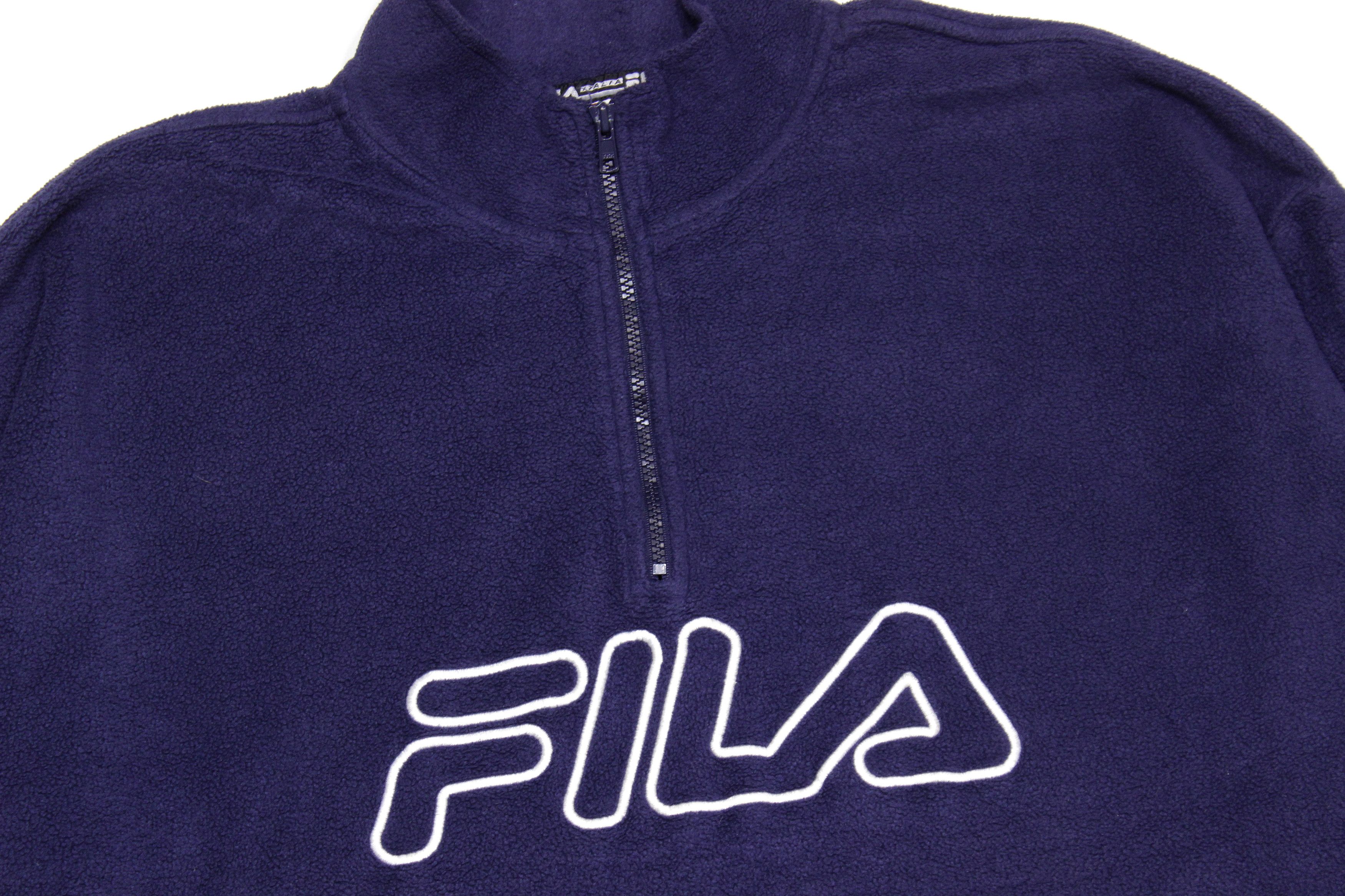 Fila 90S Embroidered Big Logo Fleece Jacket Vintage Size US XXL / EU 58 / 5 - 4 Thumbnail