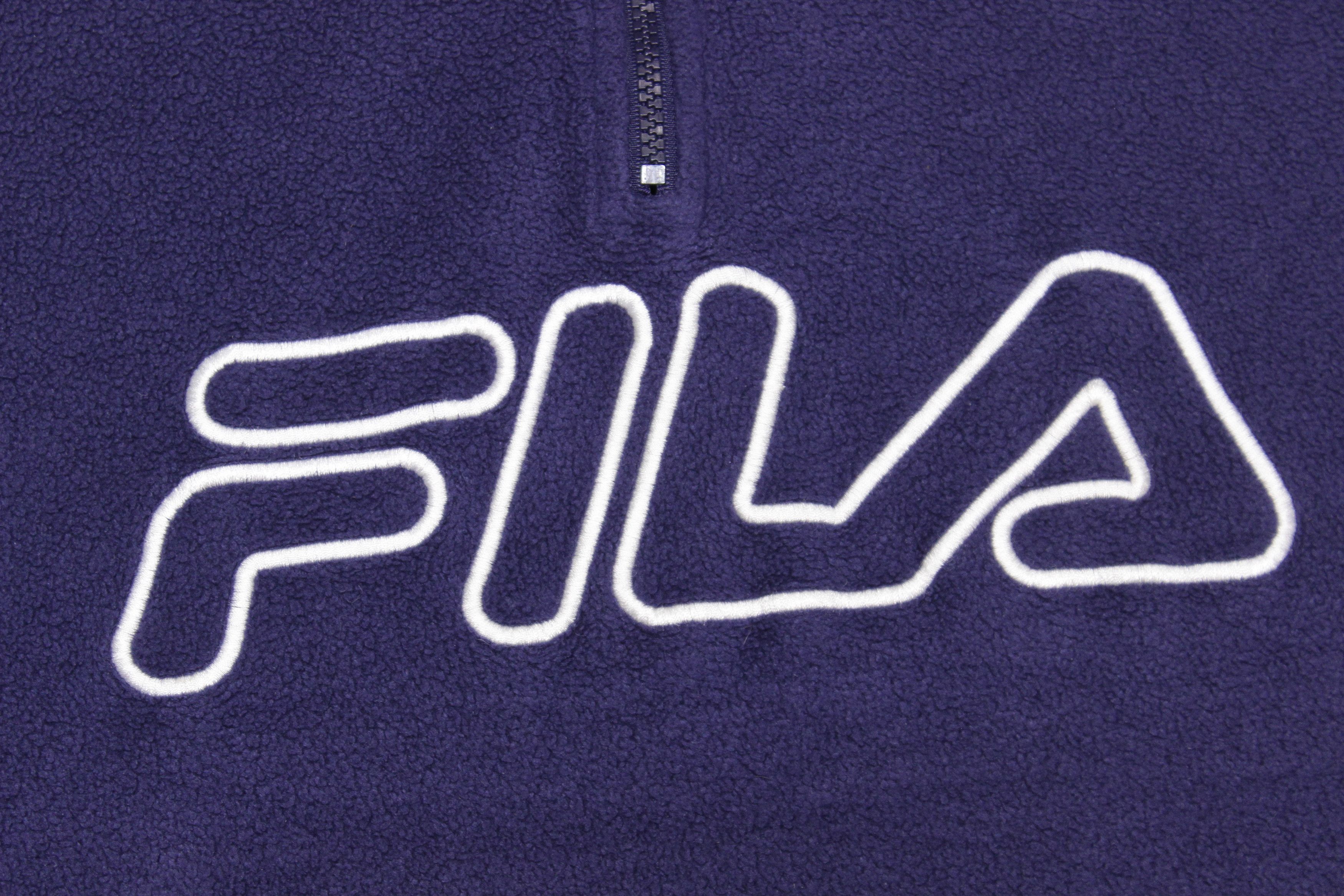 Fila 90S Embroidered Big Logo Fleece Jacket Vintage Size US XXL / EU 58 / 5 - 3 Thumbnail