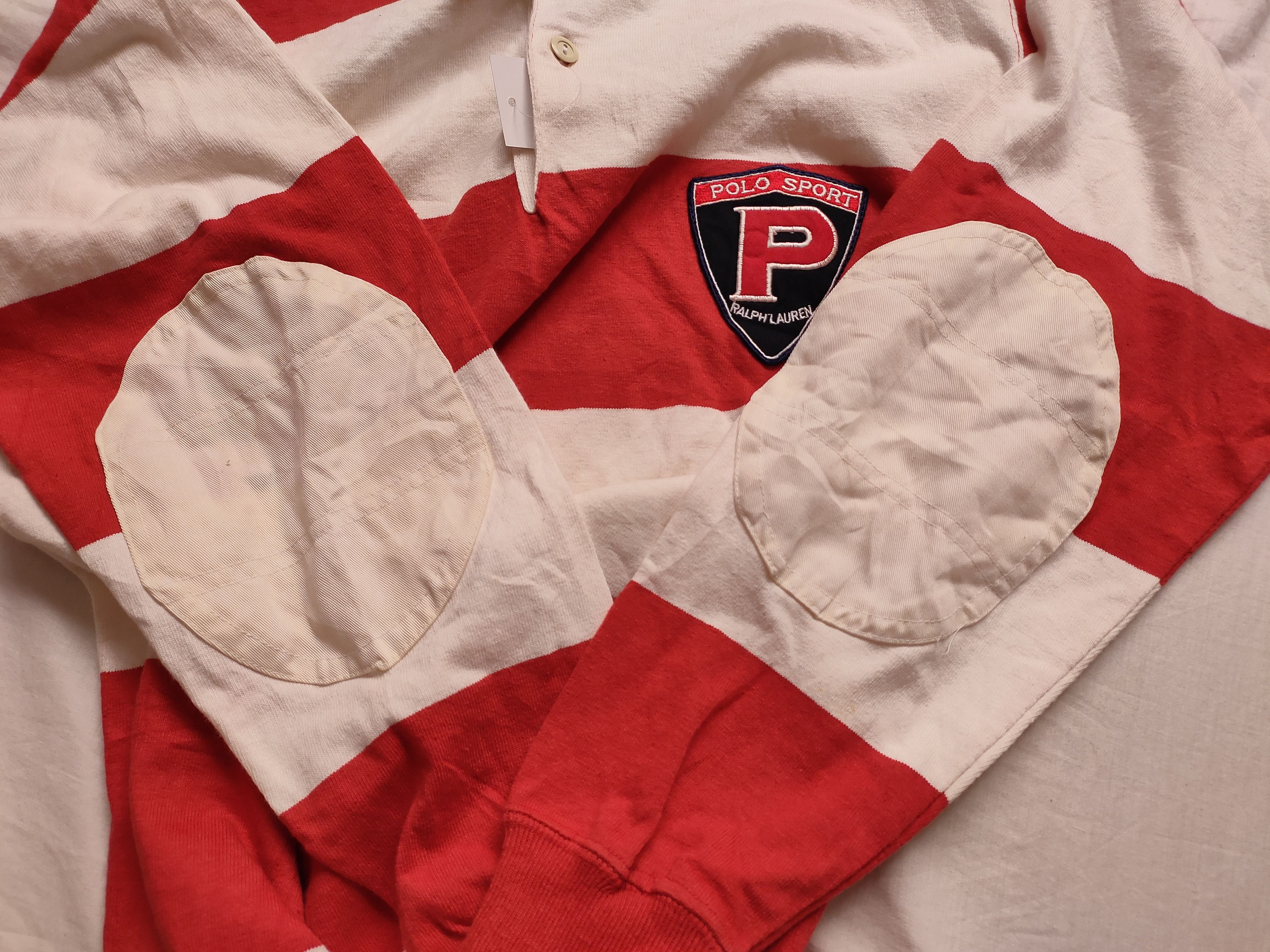 Polo Ralph Lauren Vintage Polo Sport Striped Spell Out Rugby Size US M / EU 48-50 / 2 - 2 Thumbnail