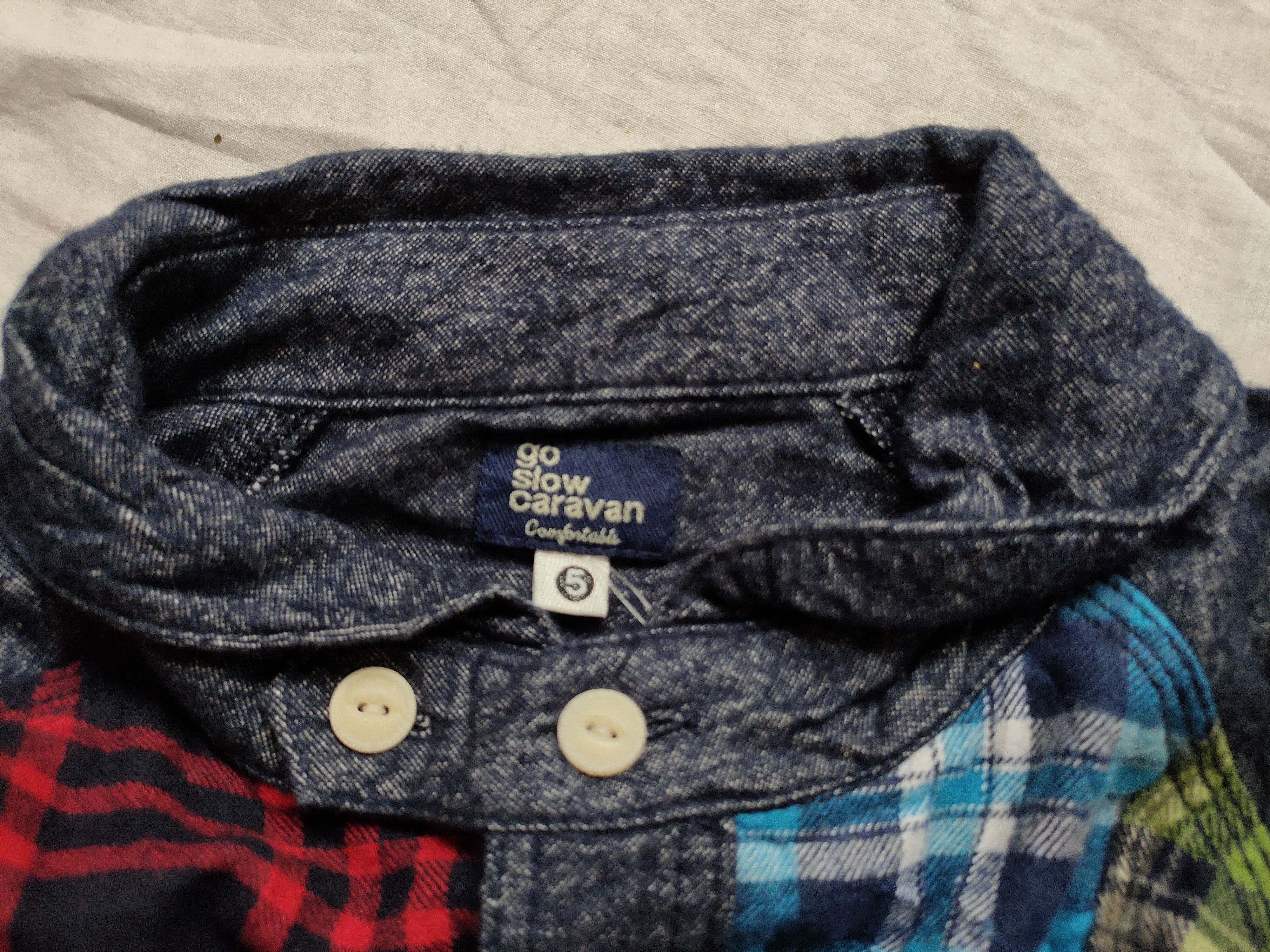 go slow caravan Go Slow Caravan Patchwork Flannel shirt Size US L / EU 52-54 / 3 - 7 Thumbnail