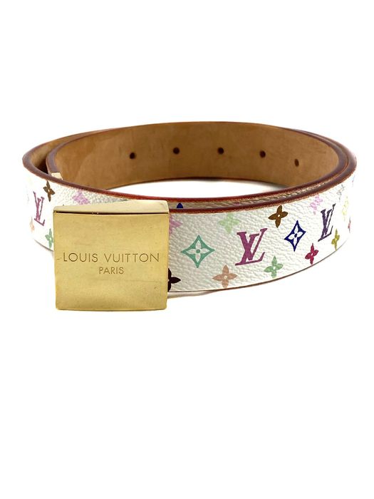 louis vuitton white monogram belt