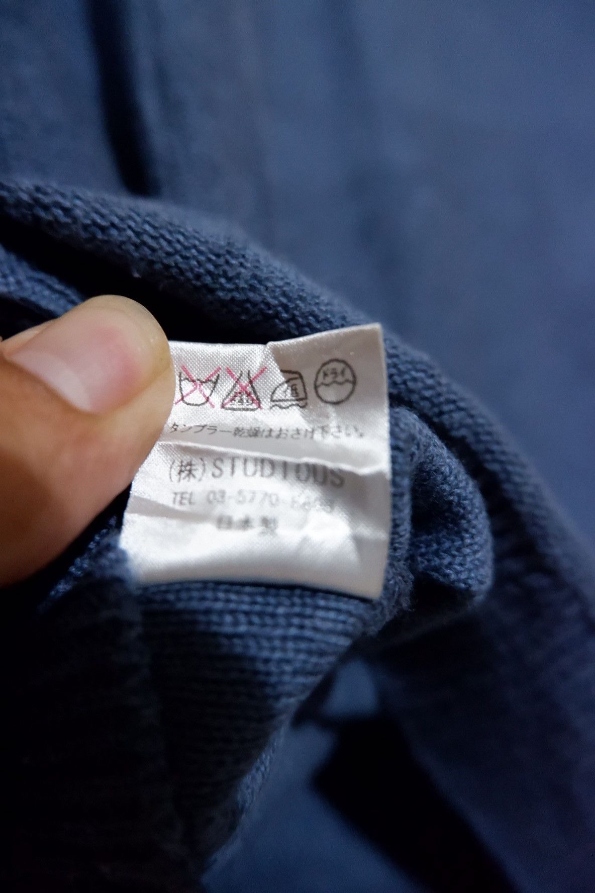Indigo × Japanese Brand × STUDIOUS Studious Japan Knitwear Size US M / EU 48-50 / 2 - 6 Thumbnail