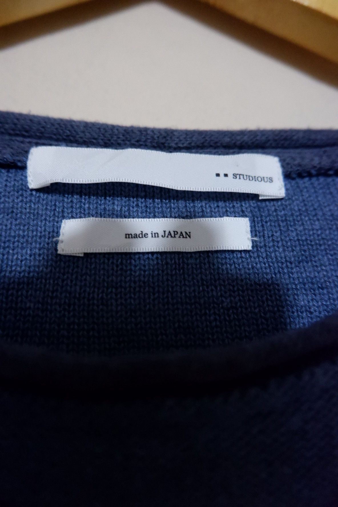Indigo × Japanese Brand × STUDIOUS Studious Japan Knitwear Size US M / EU 48-50 / 2 - 5 Thumbnail