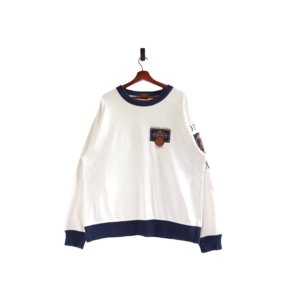 Vintage Hardy Amies Embroidered Logo Crewneck Sweatshirt