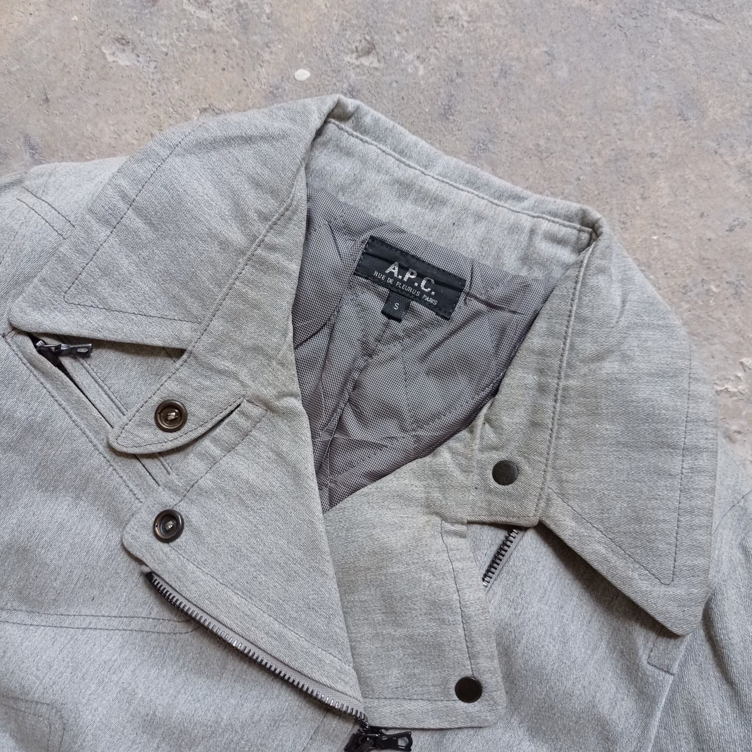 A.P.C. A.P.C rugged denim biker jacket Size US S / EU 44-46 / 1 - 3 Thumbnail