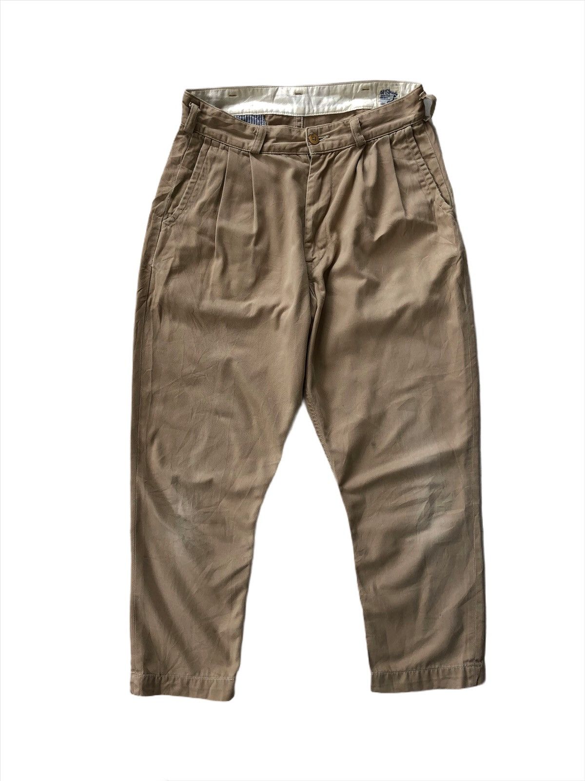 ORSLOW 🇯🇵 Drop Crotch 🎈Gabardine Crop Khakis Pants