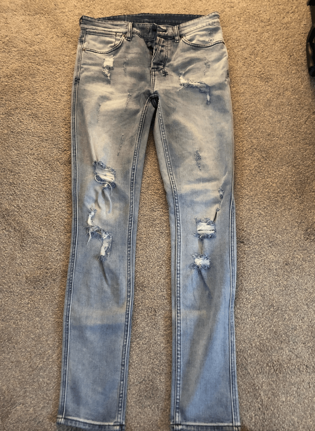 Ksubi Sign Of The Times Van Winkle Trashed Dreams Skinny Jeans Size US 31 - 1 Thumbnail