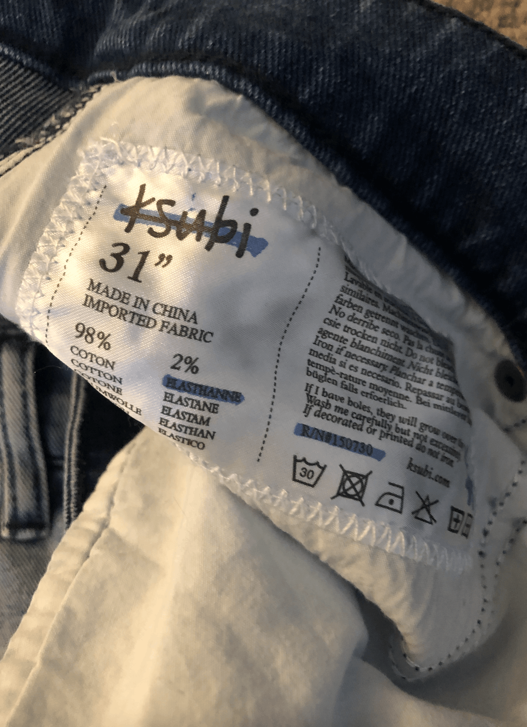 Ksubi Sign Of The Times Van Winkle Trashed Dreams Skinny Jeans Size US 31 - 6 Thumbnail