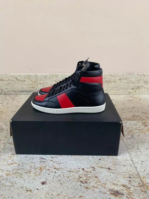 Saint Laurent Paris Wolly High Top Trainer in Black / Vermillion Size US 9 / EU 42 - 5 Thumbnail