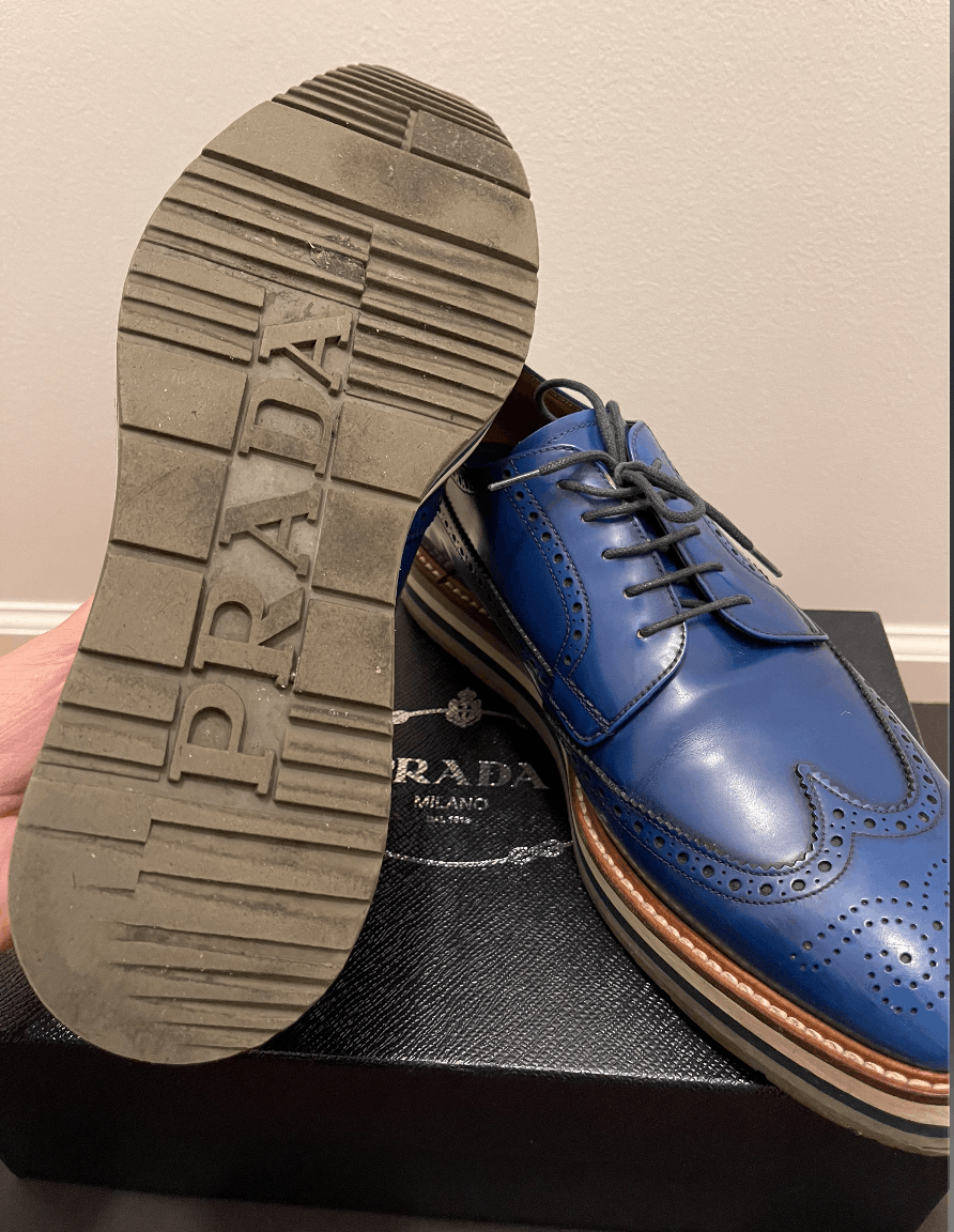 Prada Prada Spazzolato Wingtip Brogue Creepers Size US 9.5 / EU 42-43 - 6 Thumbnail