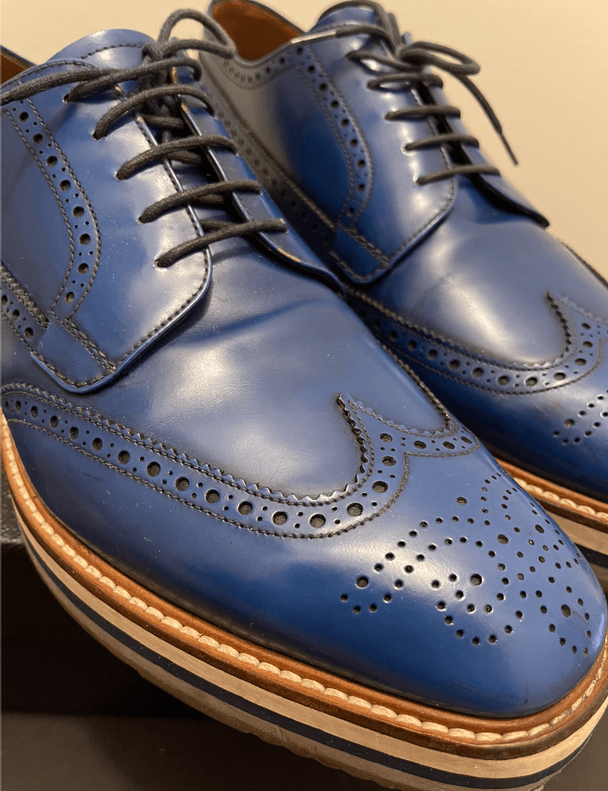 Prada Prada Spazzolato Wingtip Brogue Creepers Size US 9.5 / EU 42-43 - 2 Thumbnail