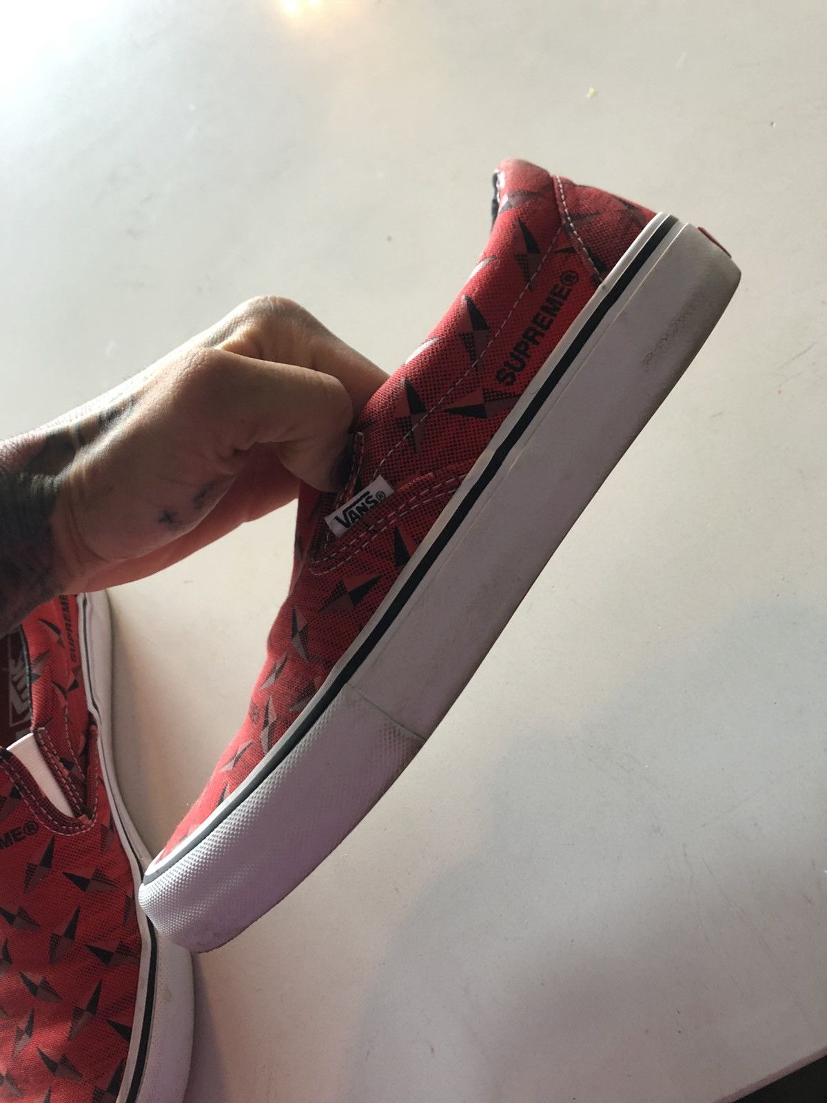 Supreme × Vans Supreme Vans Diamond Plate Slip Ons Size US 9 / EU 42 - 12 Thumbnail