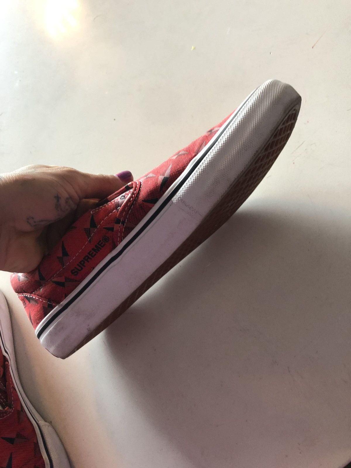 Supreme × Vans Supreme Vans Diamond Plate Slip Ons Size US 9 / EU 42 - 11 Thumbnail