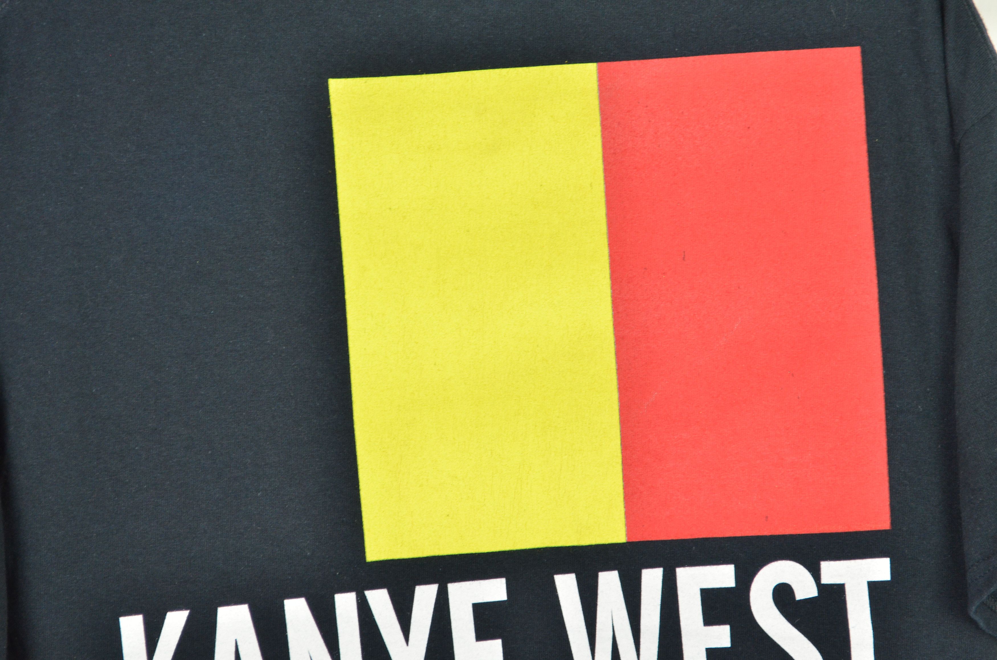 Kanye West × Rap Tees × Yeezy Vintage Kanye West Brussels Perfomance 2013 Merch T Shirt Size US L / EU 52-54 / 3 - 5 Thumbnail