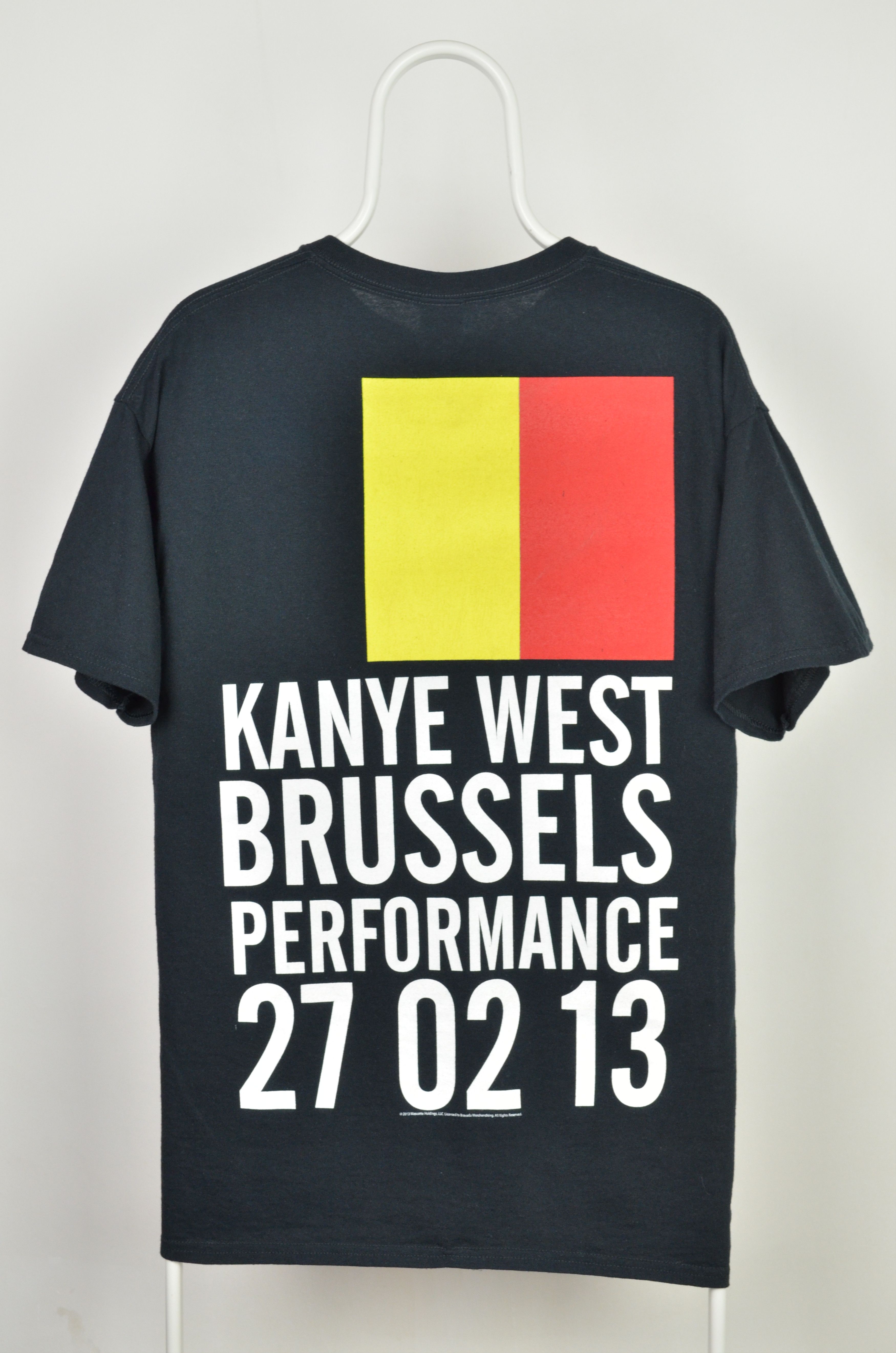 Kanye West × Rap Tees × Yeezy Vintage Kanye West Brussels Perfomance 2013 Merch T Shirt Size US L / EU 52-54 / 3 - 1 Thumbnail