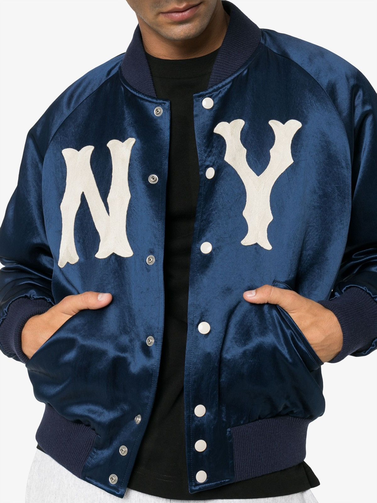 Gucci Ny Yankees Bomber Jacket in Blue for Men