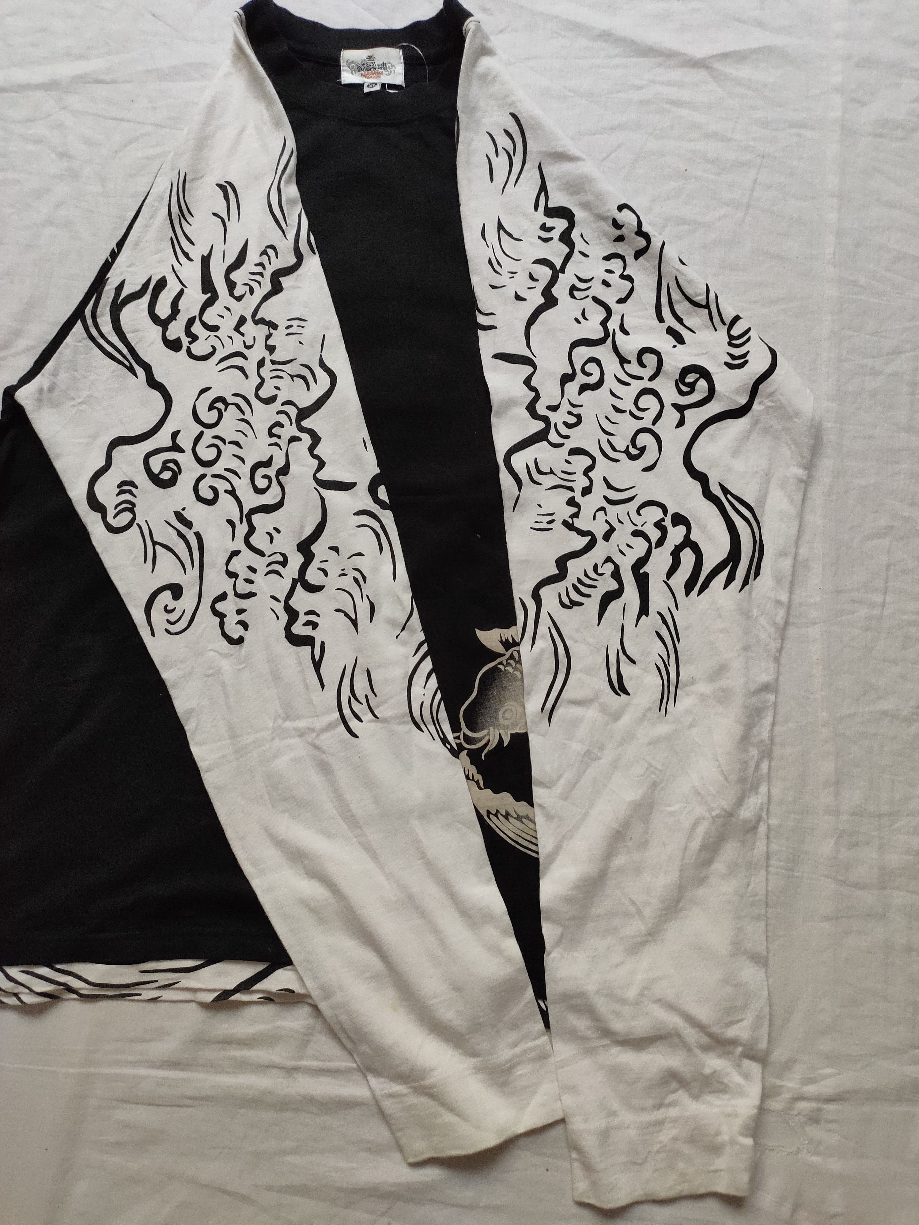 Karakuri Tamashii Sukajan Shirt karakuri Fish Koi Embroidery Dragon Tiger Size US XL / EU 56 / 4 - 4 Thumbnail