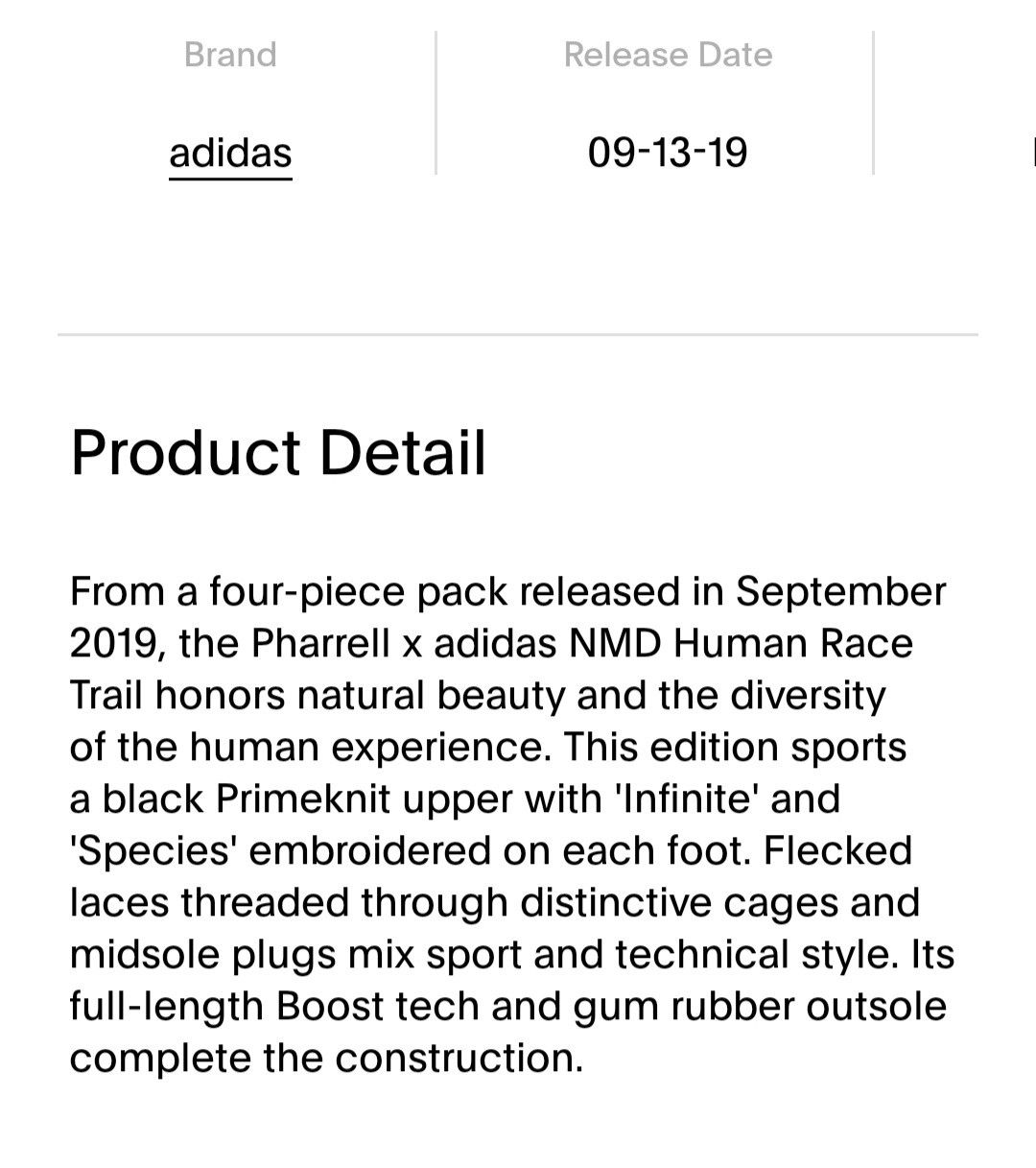 Adidas × Pharrell Adidas NMD Hu Trail Pharrell Her Time "Infinite Species" Size US 6.5 / EU 39-40 - 14 Thumbnail