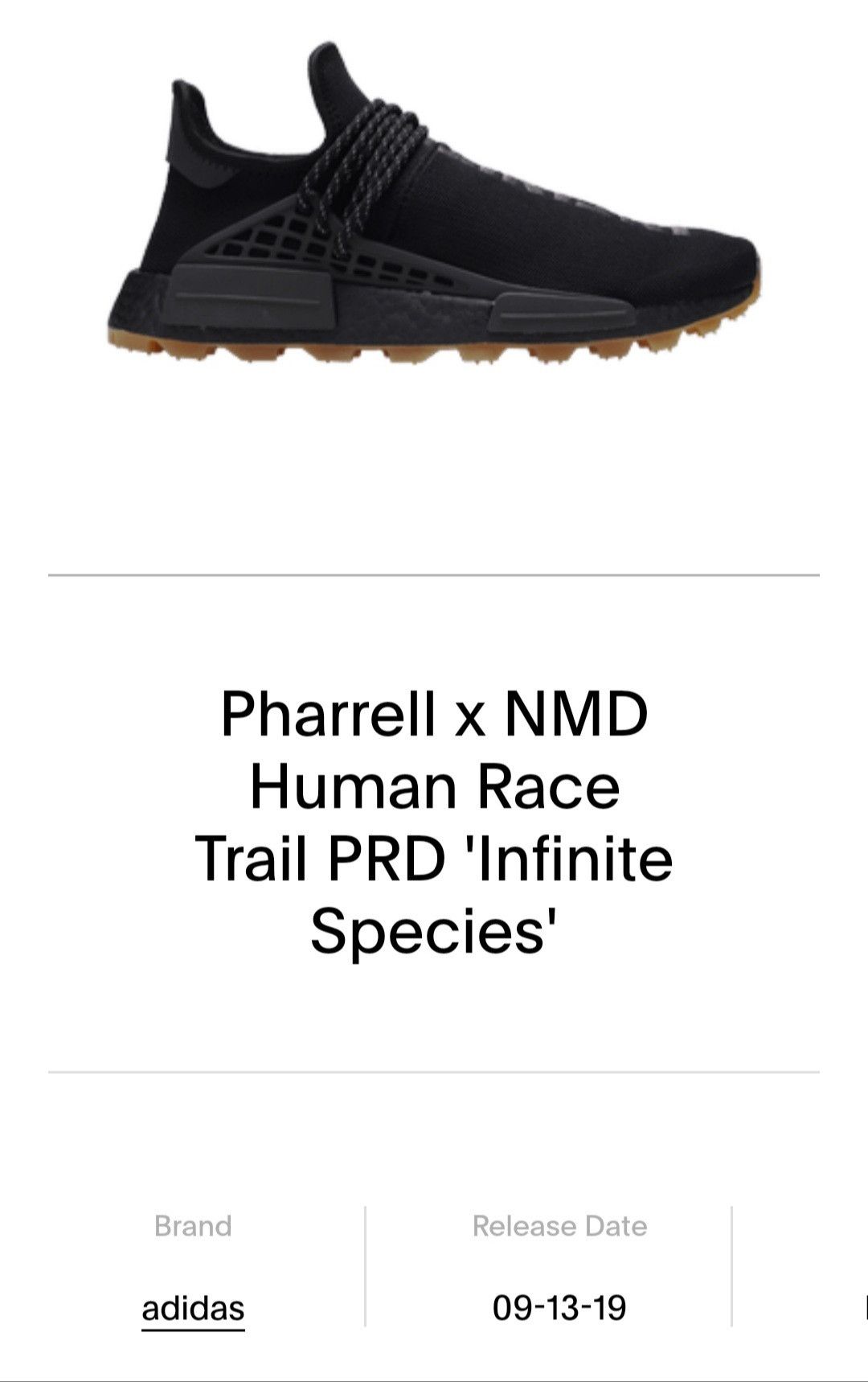 Adidas × Pharrell Adidas NMD Hu Trail Pharrell Her Time "Infinite Species" Size US 6.5 / EU 39-40 - 13 Thumbnail
