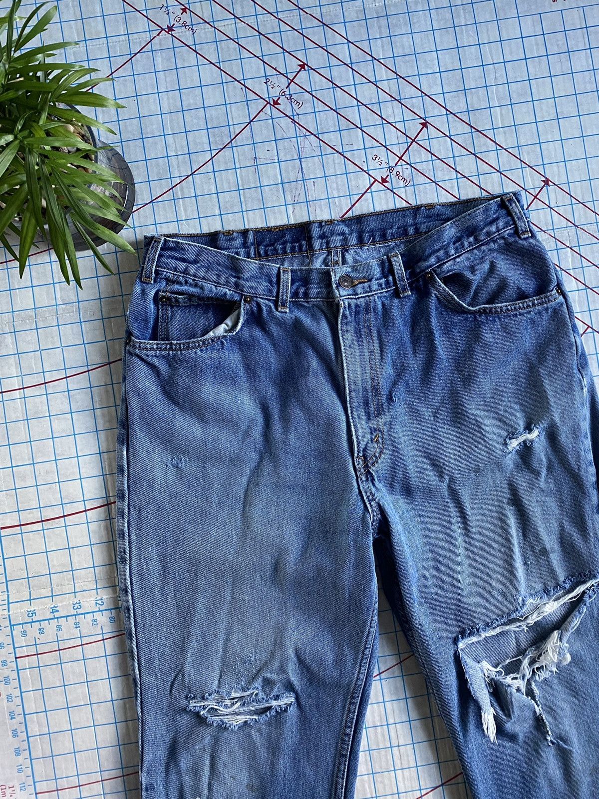 Levi's × Levi's Vintage Clothing × Vintage Vintage Levi’s Orange Tab Distressed Denim Fits 36x34 Size US 36 / EU 52 - 5 Thumbnail