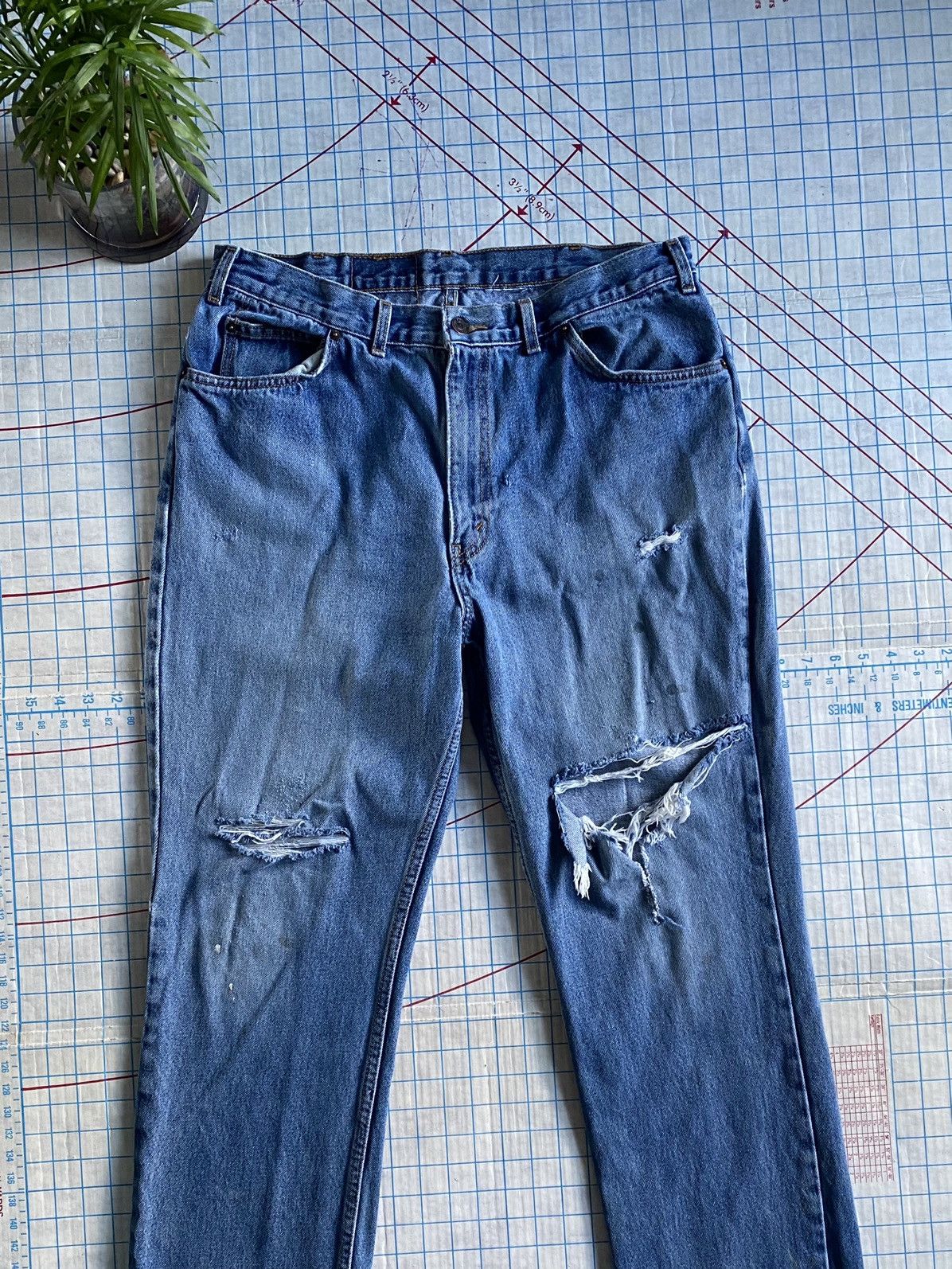 Levi's × Levi's Vintage Clothing × Vintage Vintage Levi’s Orange Tab Distressed Denim Fits 36x34 Size US 36 / EU 52 - 1 Thumbnail
