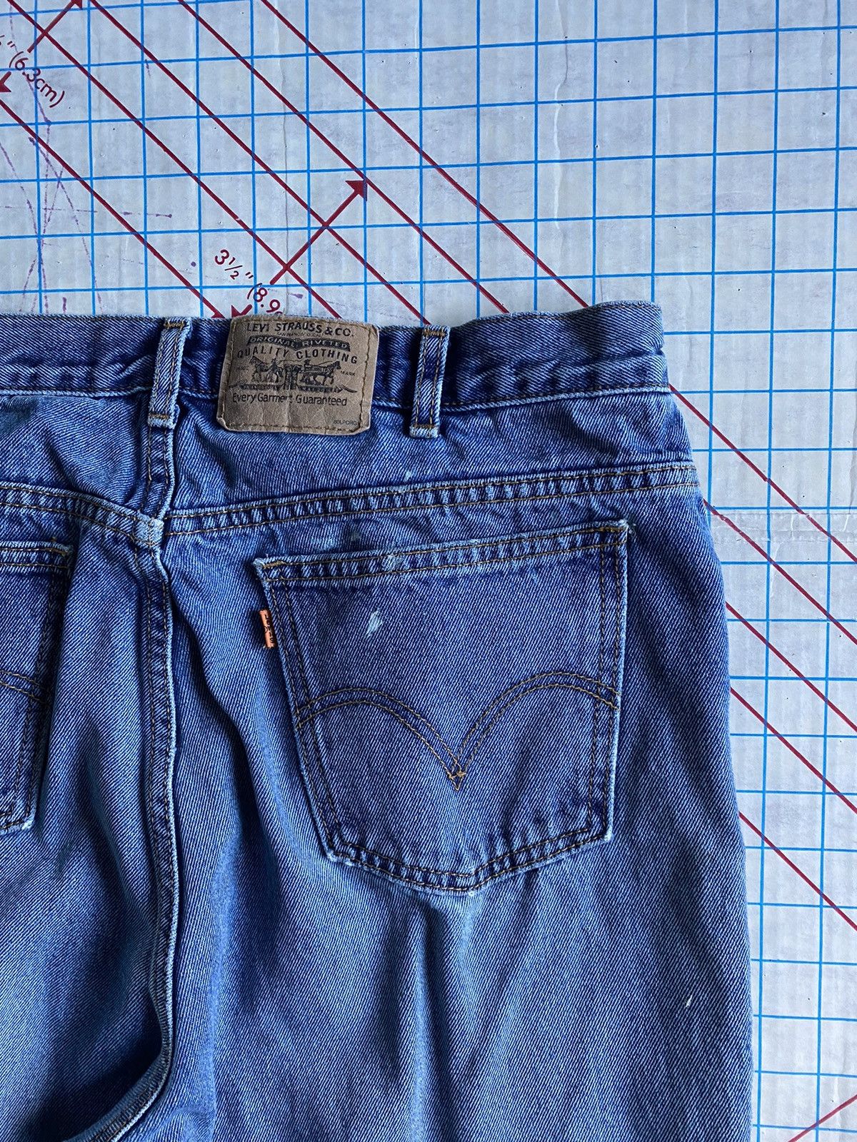 Levi's × Levi's Vintage Clothing × Vintage Vintage Levi’s Orange Tab Distressed Denim Fits 36x34 Size US 36 / EU 52 - 12 Thumbnail