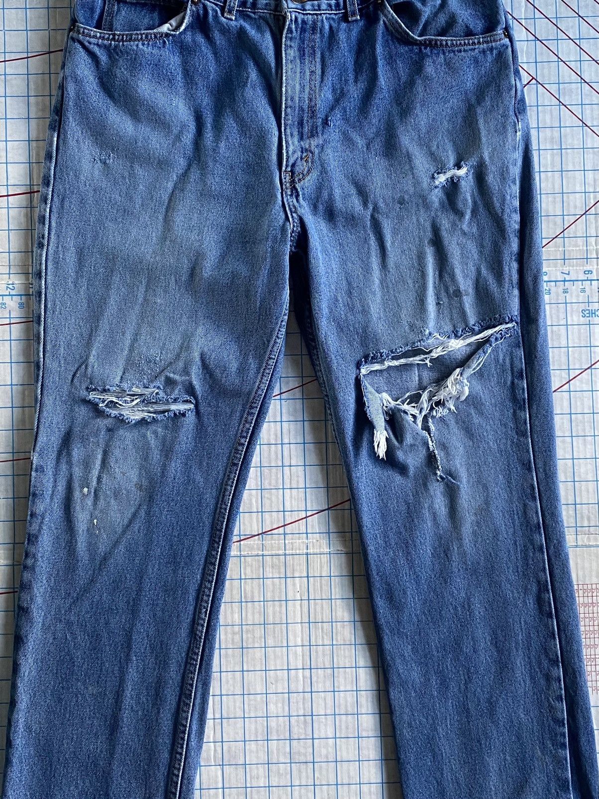 Levi's × Levi's Vintage Clothing × Vintage Vintage Levi’s Orange Tab Distressed Denim Fits 36x34 Size US 36 / EU 52 - 3 Thumbnail