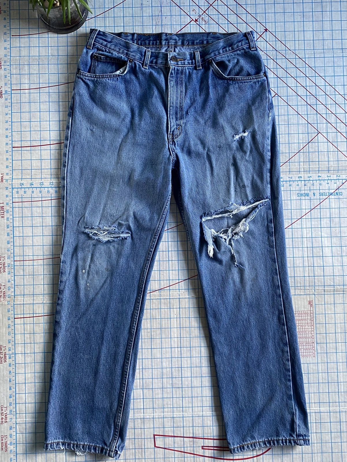 Levi's × Levi's Vintage Clothing × Vintage Vintage Levi’s Orange Tab Distressed Denim Fits 36x34 Size US 36 / EU 52 - 2 Thumbnail