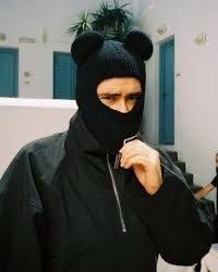 Japanese Brand Jose Wong black pickey beanie mask Size ONE SIZE - 3 Thumbnail