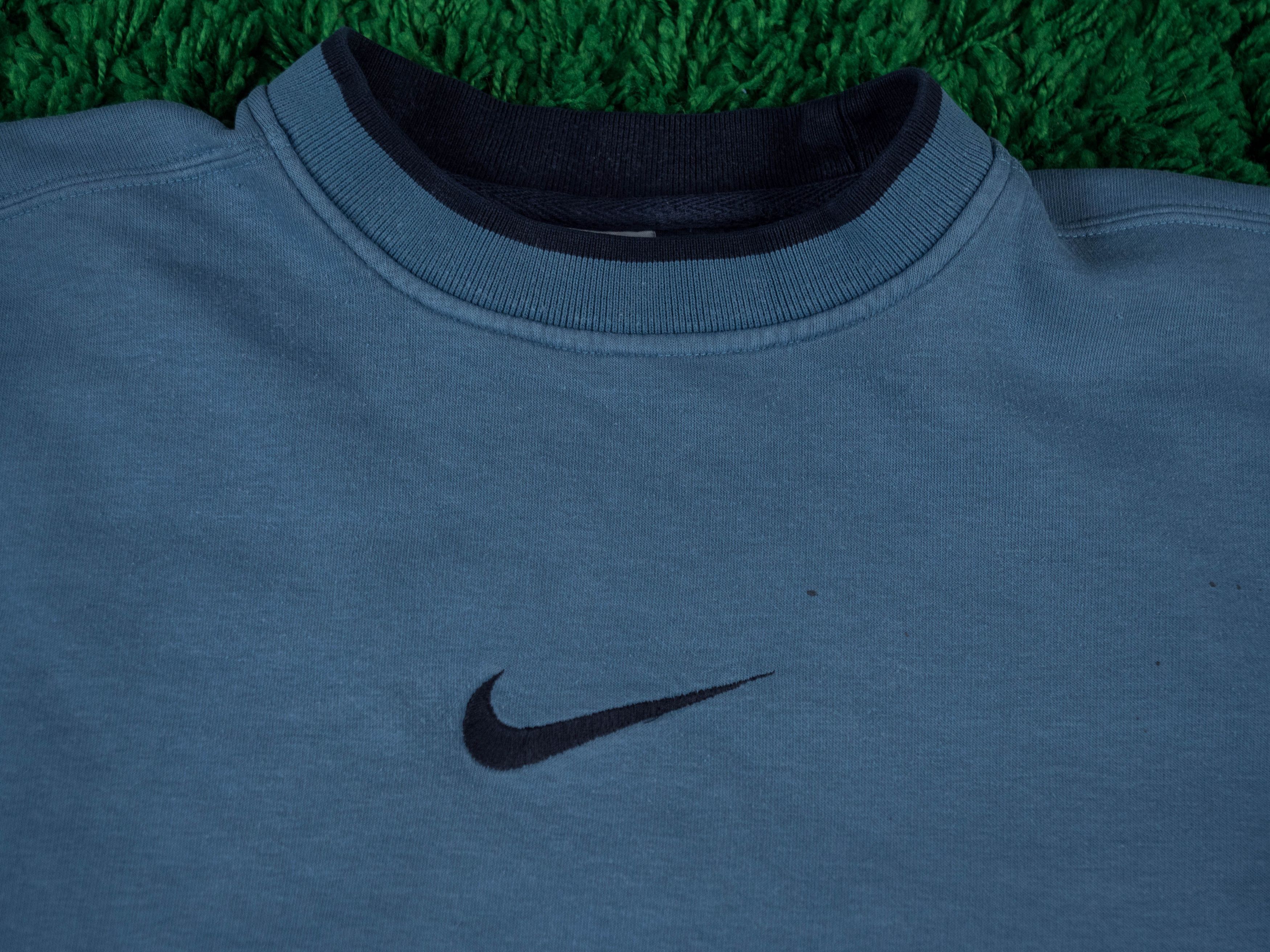Nike × Vintage BOXY Center SWOSH NIKE 90's Crewneck Sweatshirt Baby Size US M / EU 48-50 / 2 - 2 Thumbnail