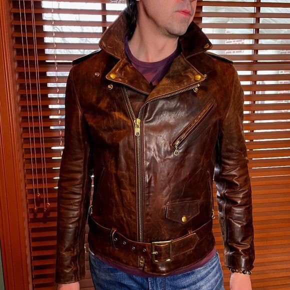 Schott Schott Perfecto 619 Hand Oiled Brown Cowhide Leather Jacket Size US M / EU 48-50 / 2 - 8 Thumbnail
