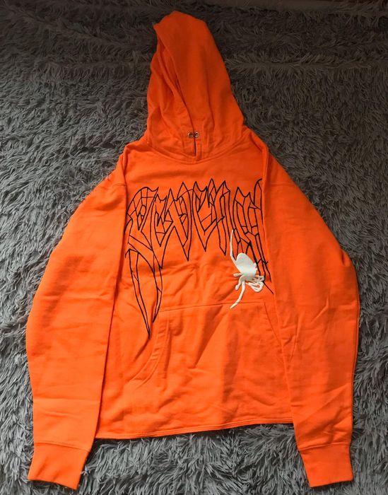 Revenge REVENGE ORANGE SPIDER HOODIE Grailed