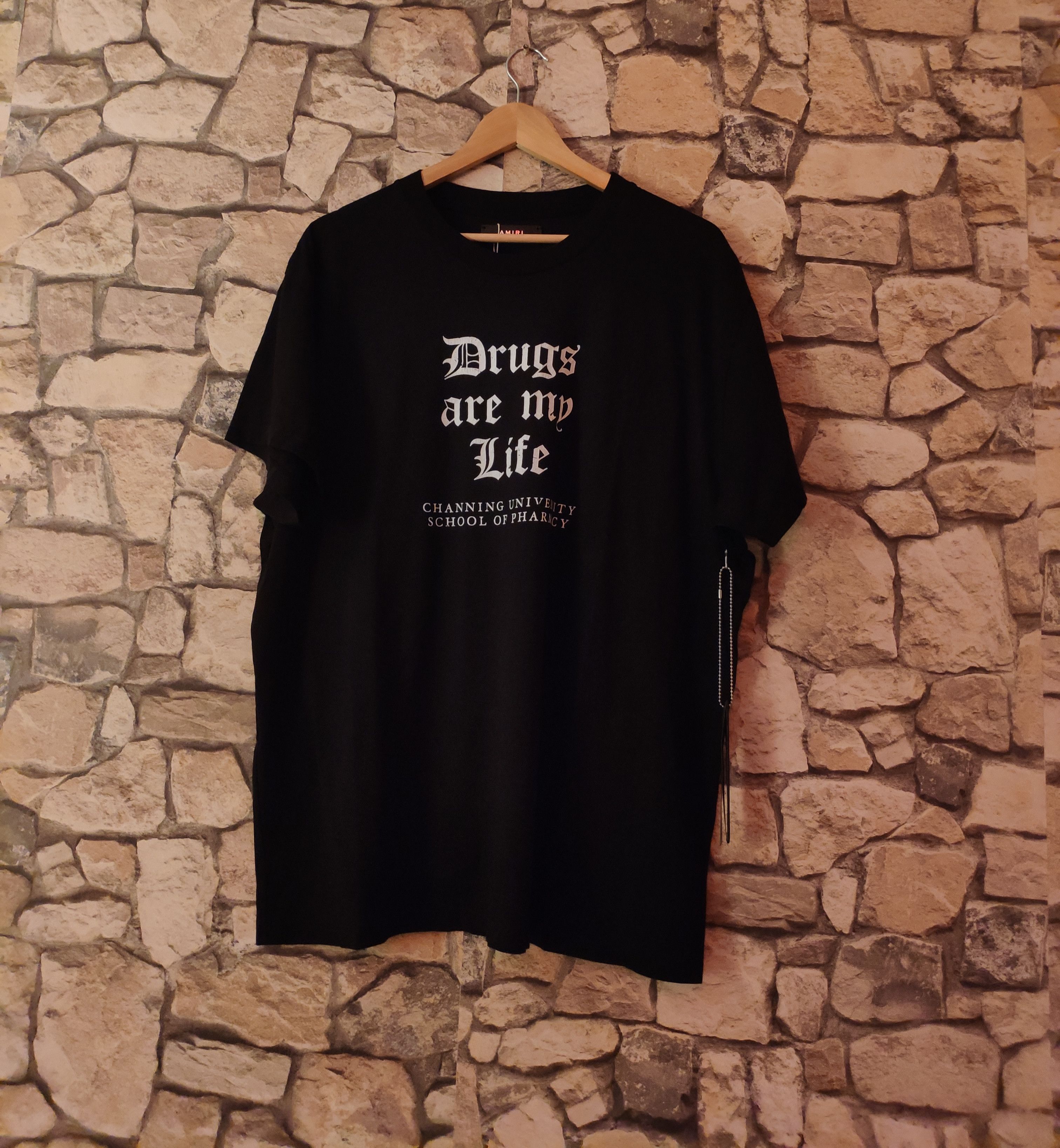 Amiri Paint Drip Black shirt T-Shirt Mens Size XL - New with Tags