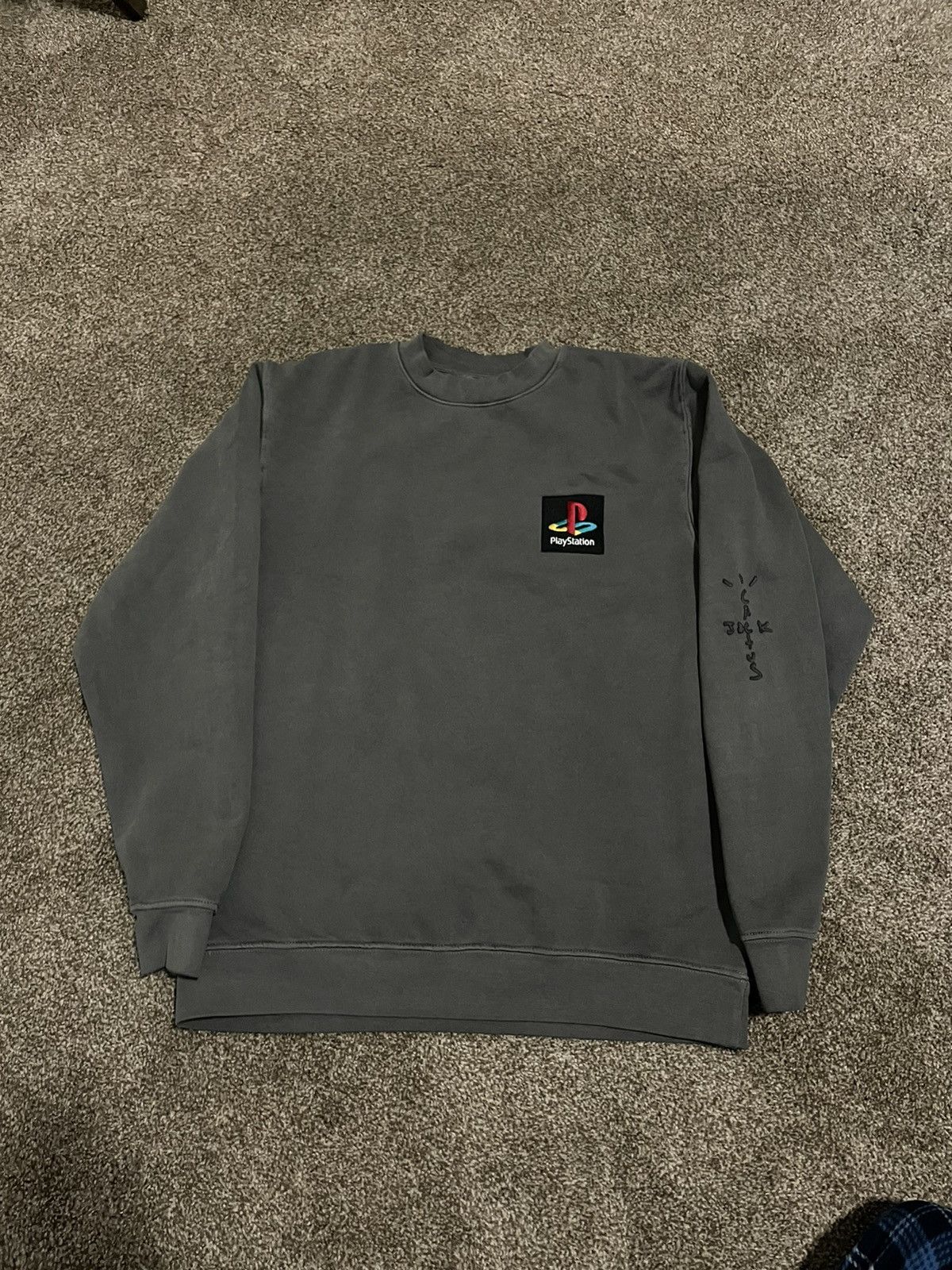 Travis Scott Travis Scott PS Classic Crewneck Washed Grey | Grailed